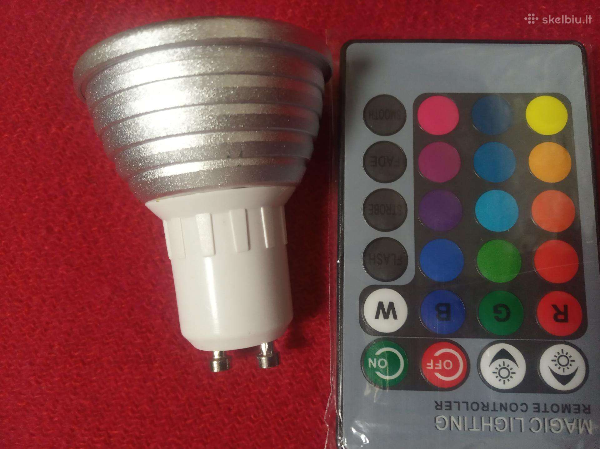 LED Rgbw Gu10 lemputė keičianti spalvas