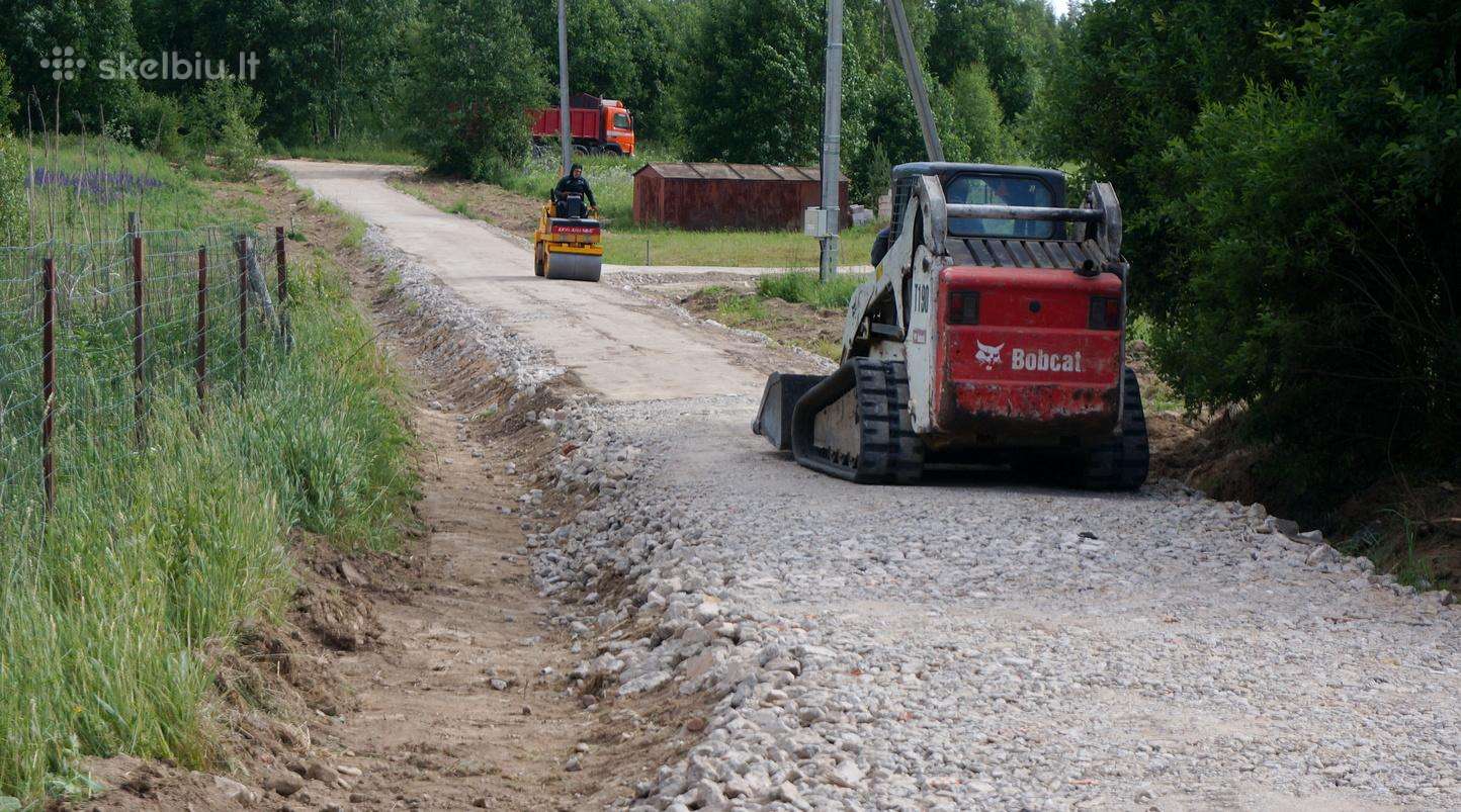 Aikštelių ir kelių įrengimas, technikos nuoma