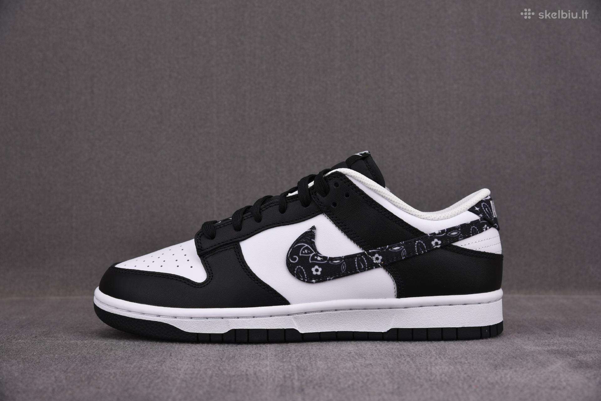 dunk low black white 36