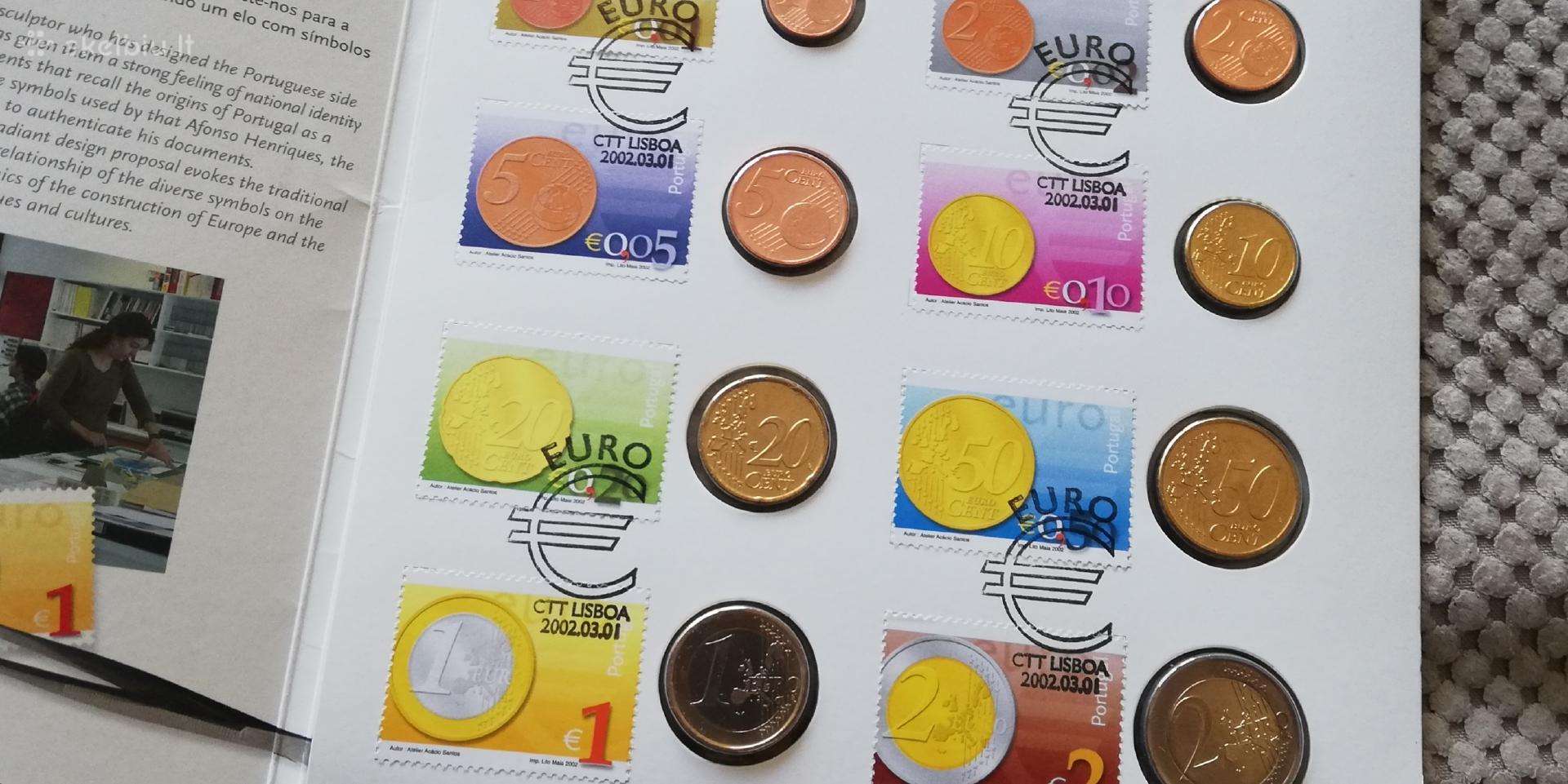 Portugalijos eurų ir pašto ženklų rinkinys 2002