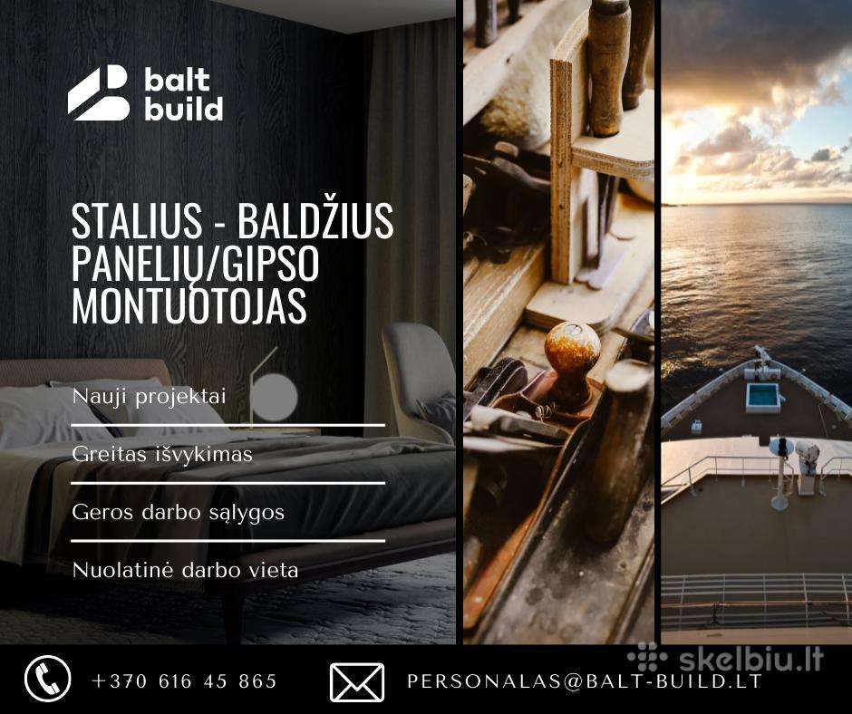 Gipso/panelių/baldų Montuotojai