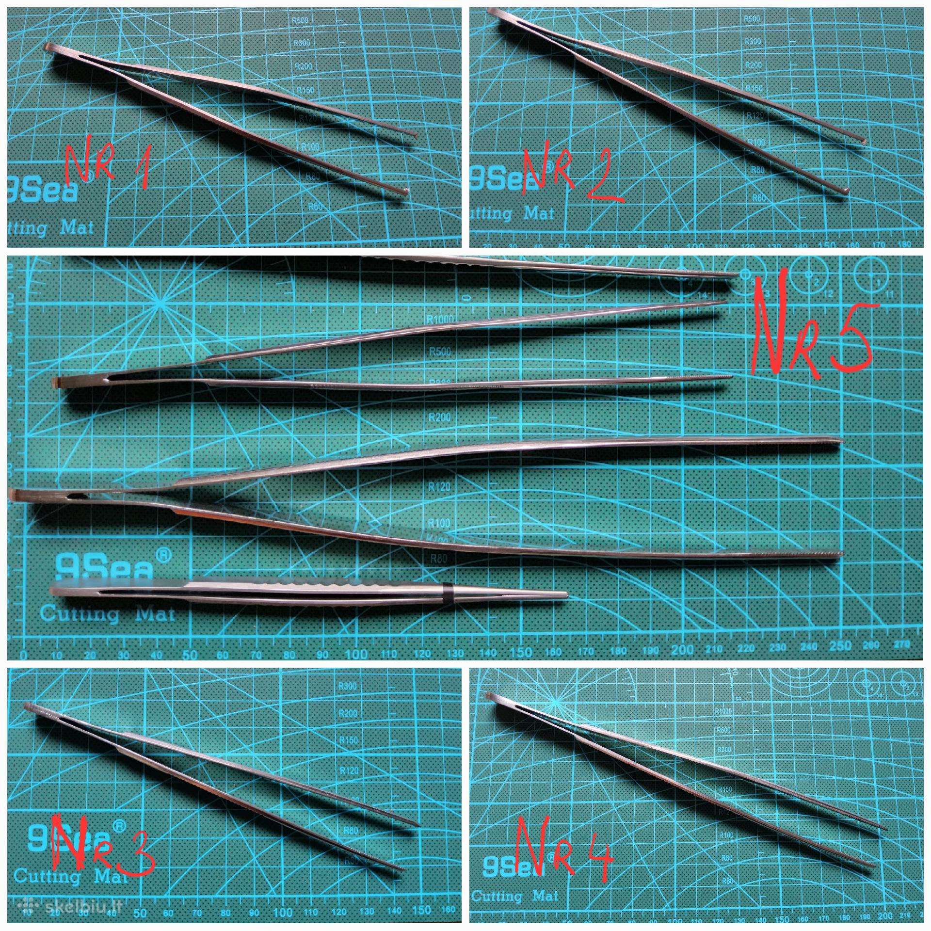 Chirurginiai instrumentai - pincetai, spaustukai