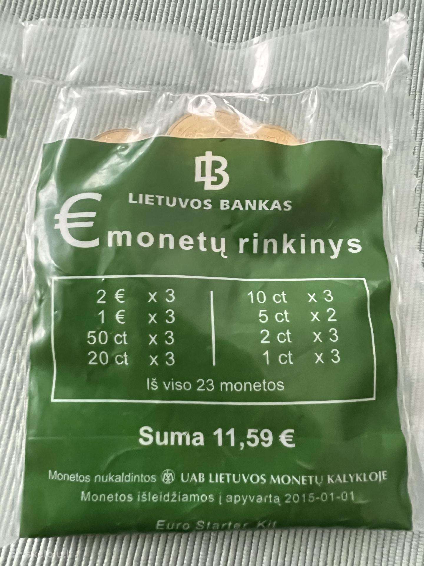 Lietuvos banko 2015-01-01 išleistų eurų rinkinys