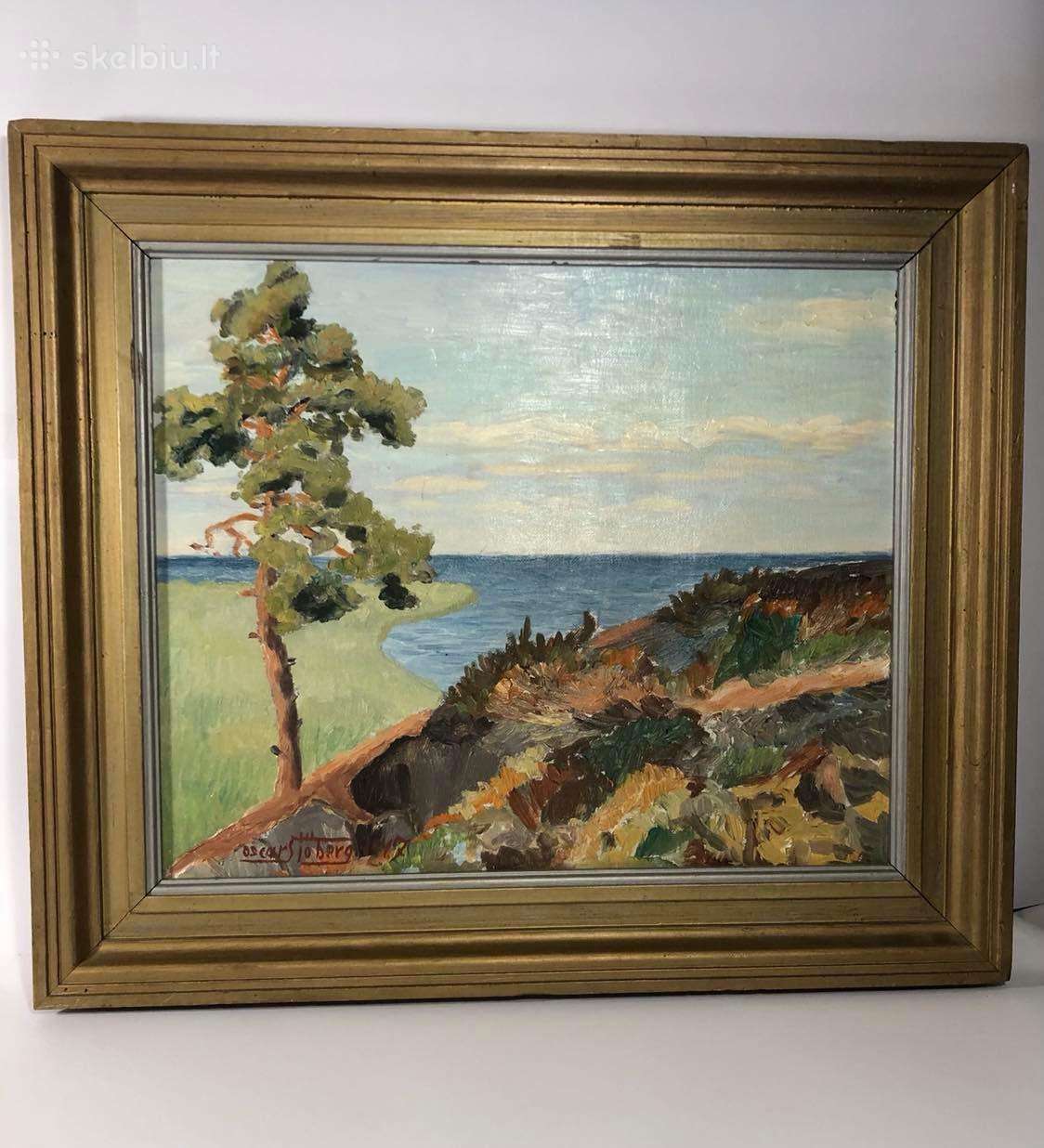Tapytas paveikslas su stambiu rėmu. 1947 m