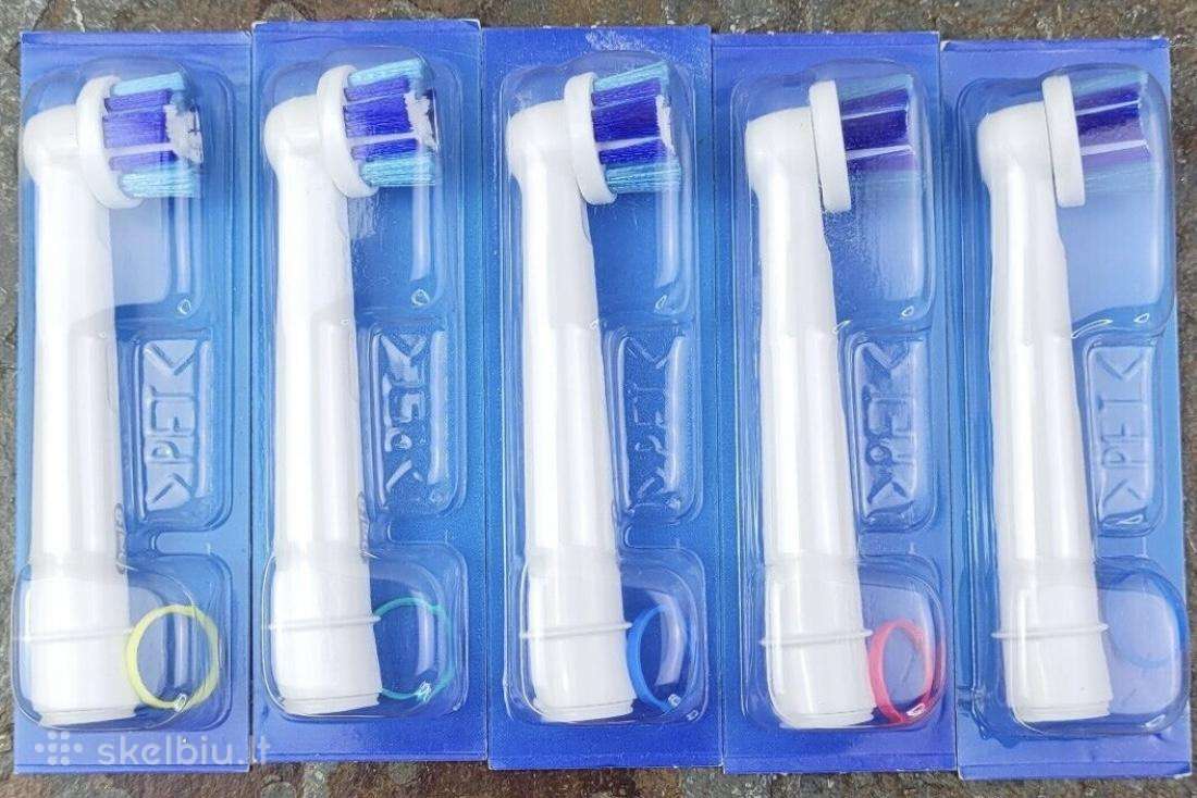 Oral-b elektrinio dantų šepetėlio antgaliai
