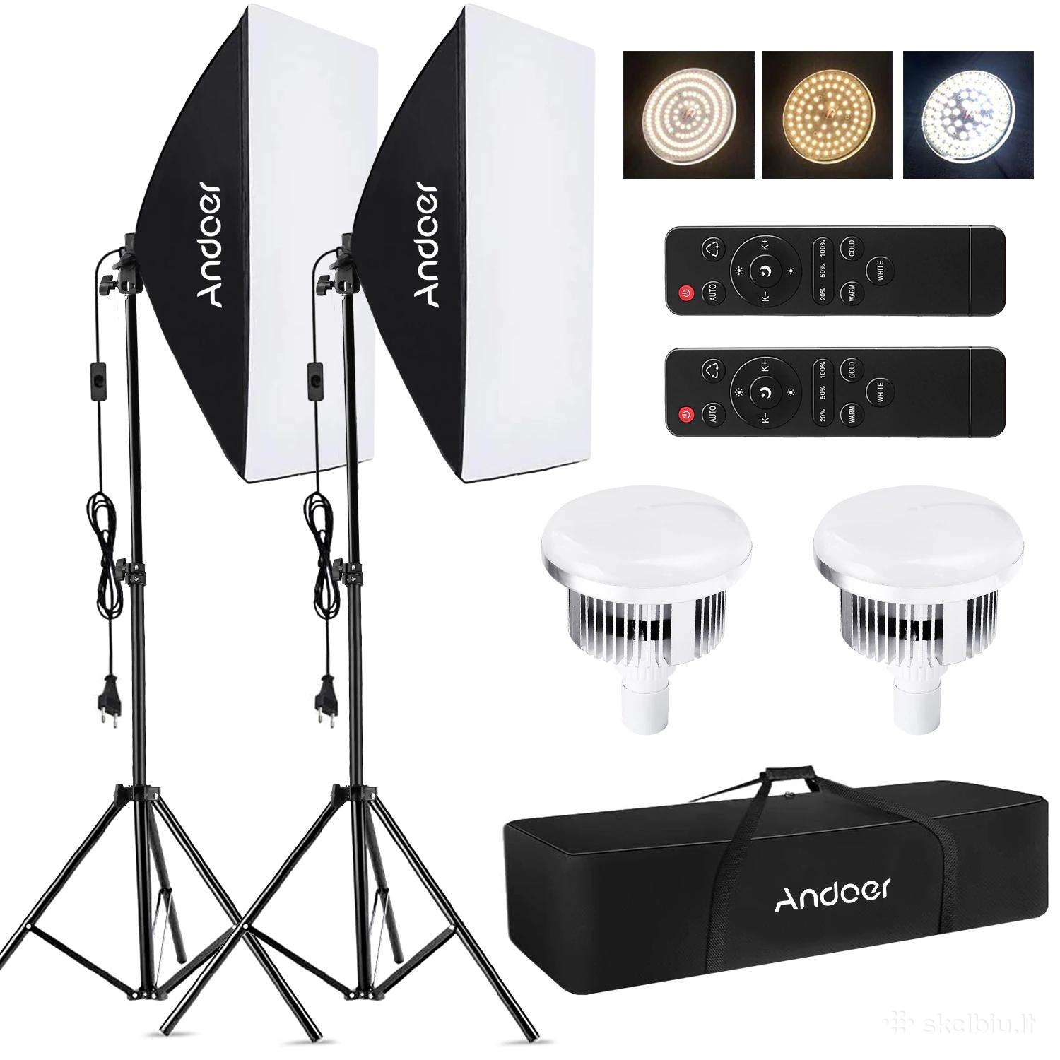 LED softbox valdomi pulteliu 2800-5700k