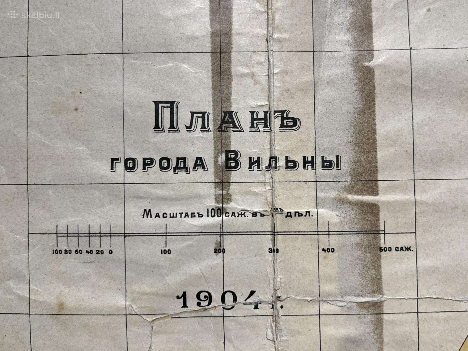 Vilniaus m. planas žemėlapis, 1904 m.