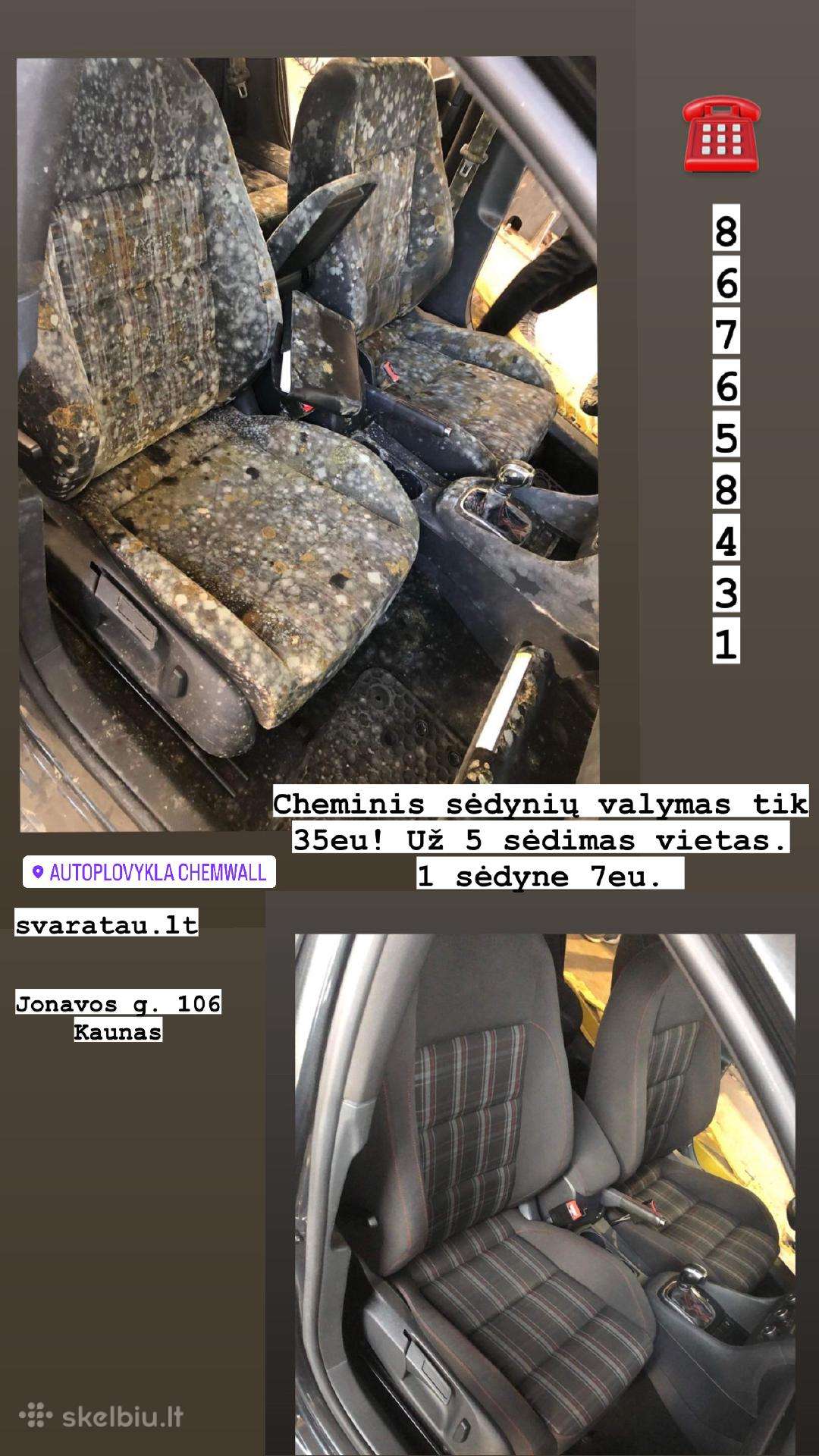 Cheminis valymas Išdžiovinam
