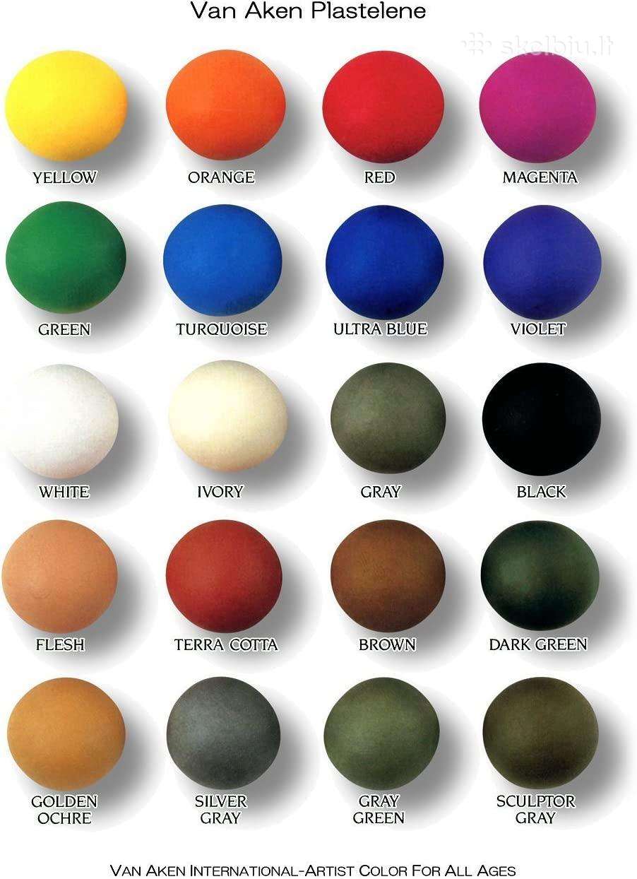Spalvotas aliejaus pagrindu pagamintas plastilinas
