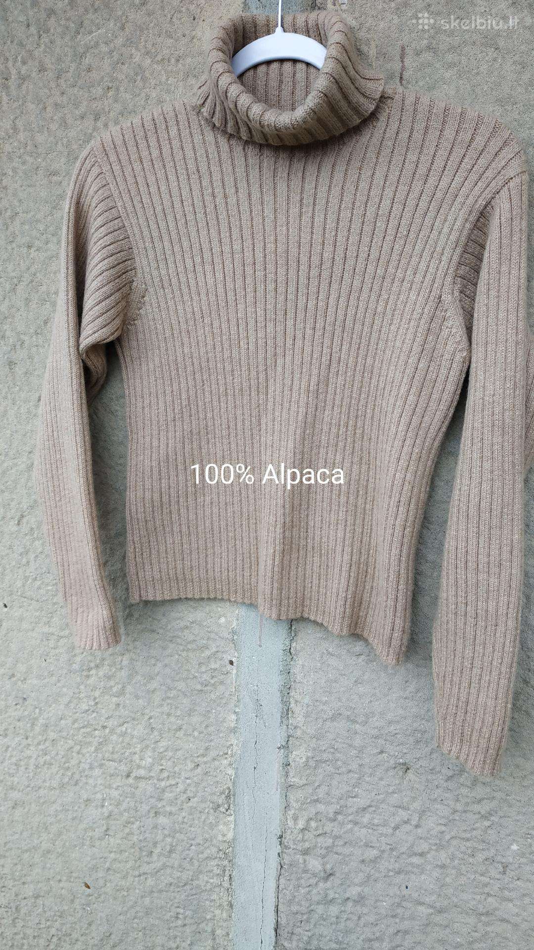 Alpakos vilnos 100% megztinis-golfo kaklu