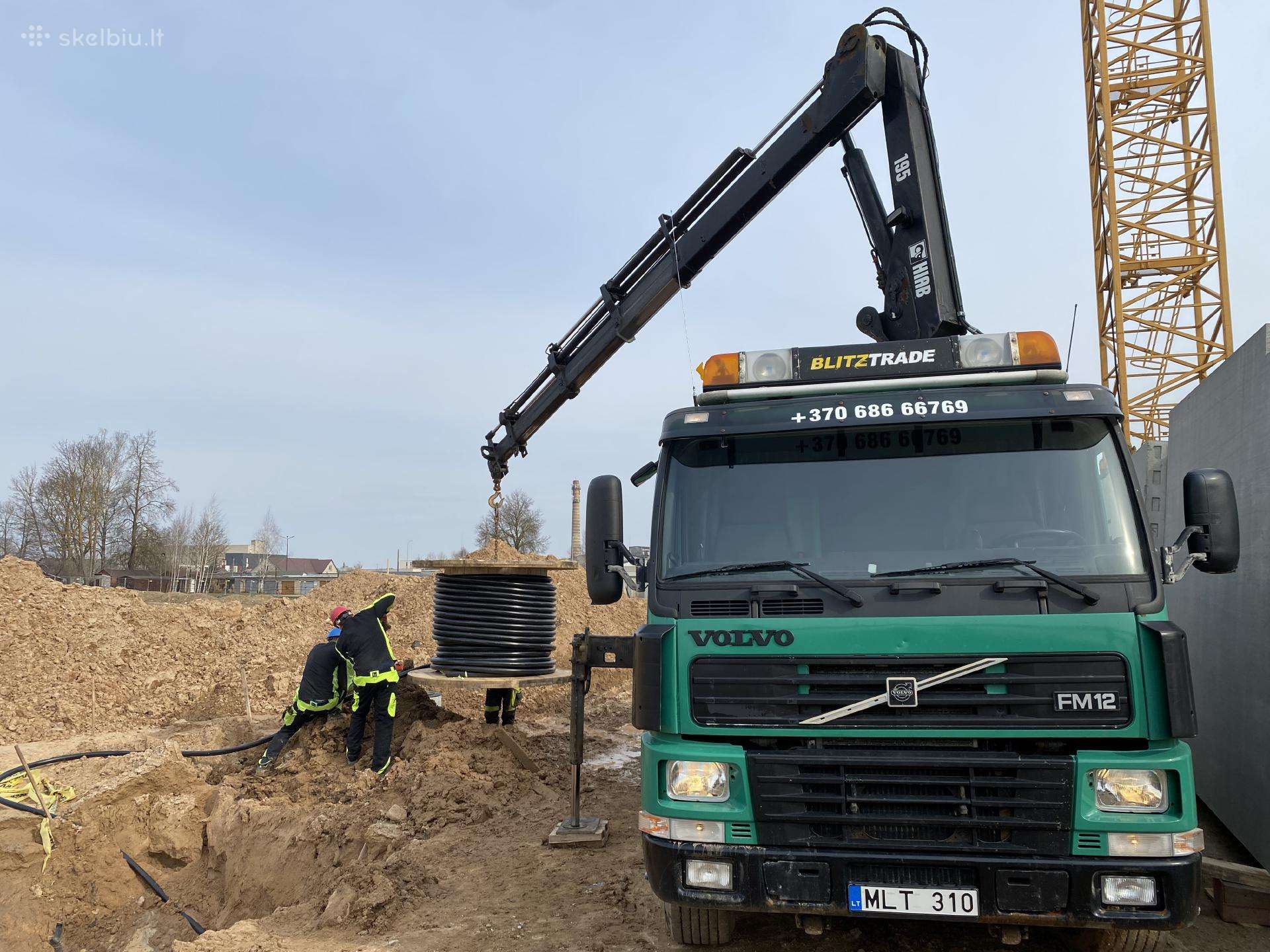 Krano Manipuliatoriaus nuoma krovinių pervežimas