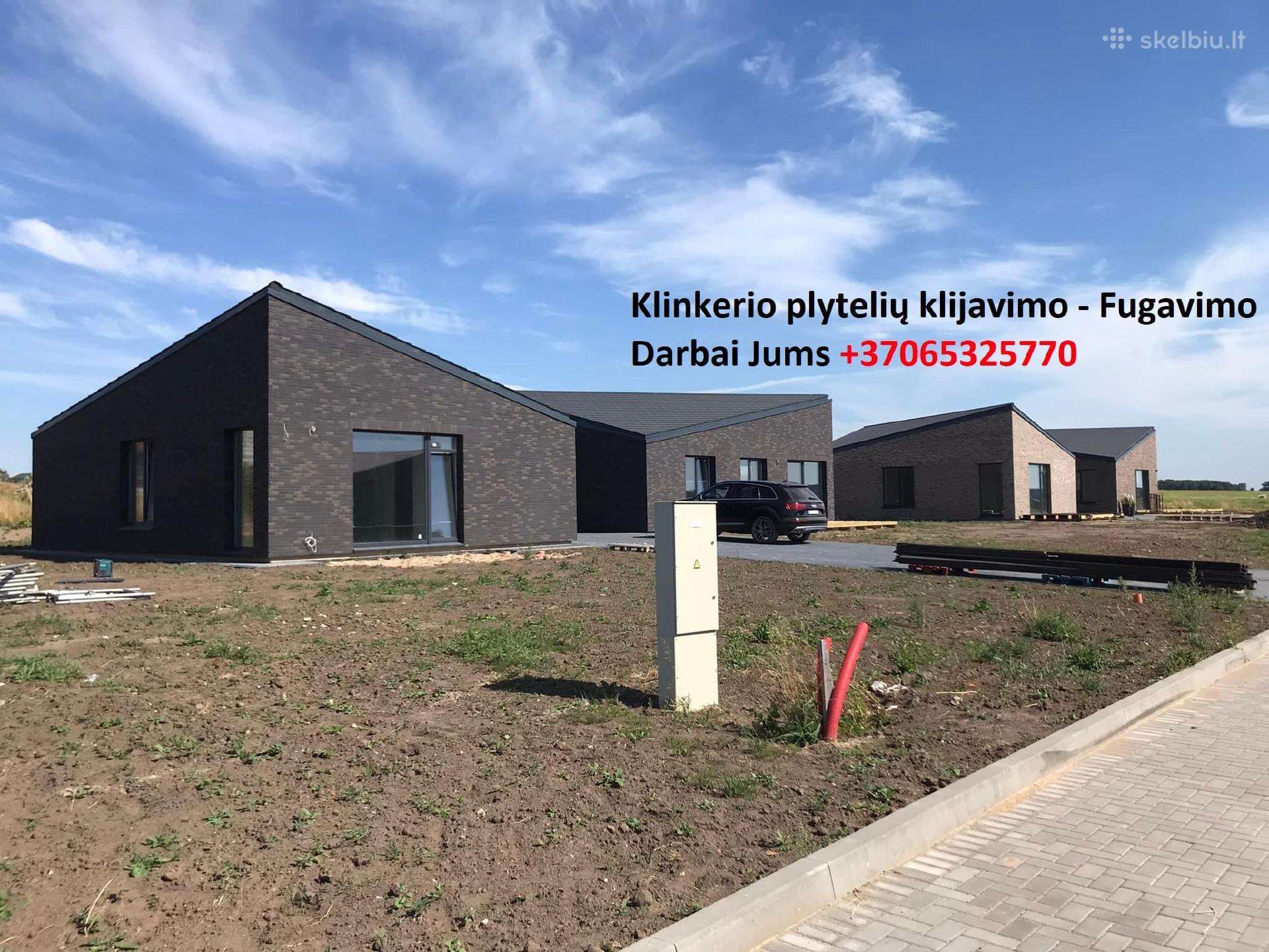 Klinkerio klijavimas,fugavimas