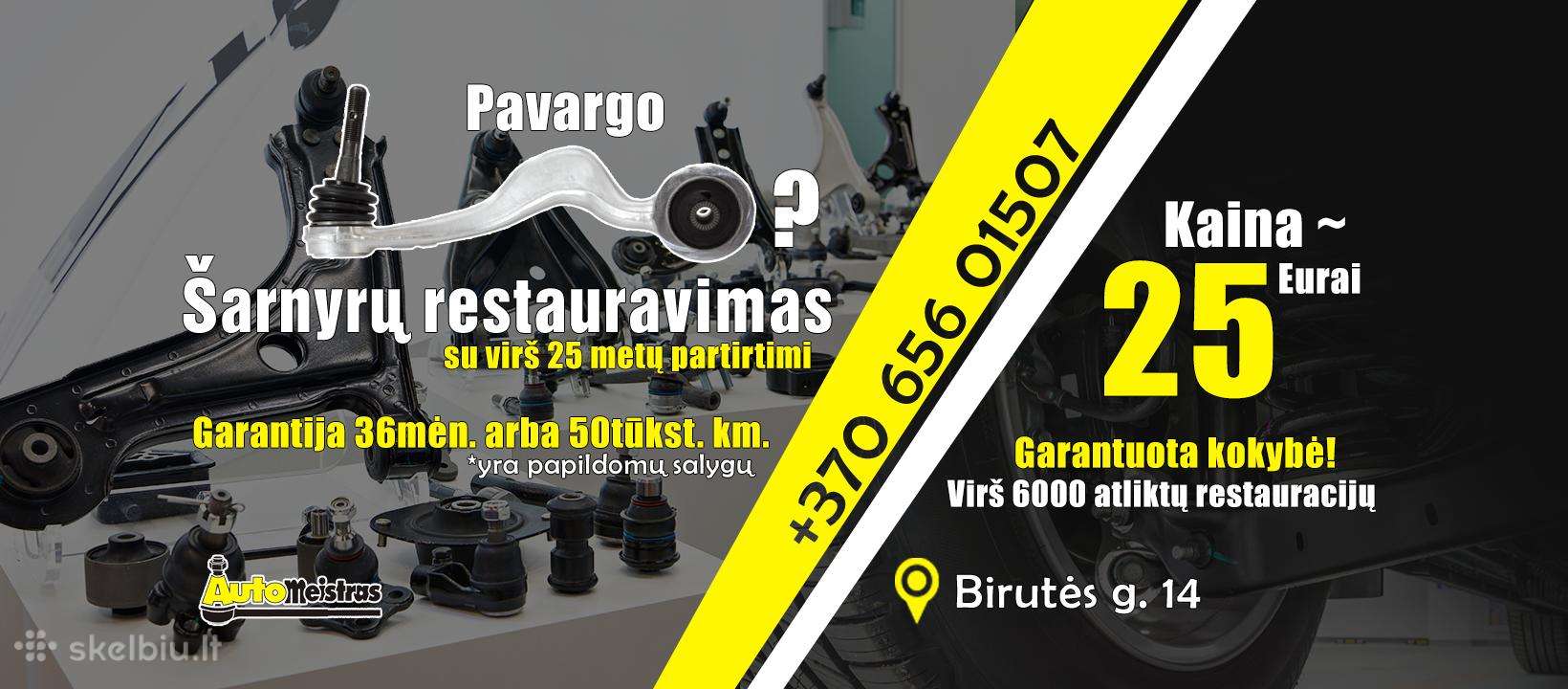 Šarnyrų Restauravimas Ratų suvedimas Klaipėdoje