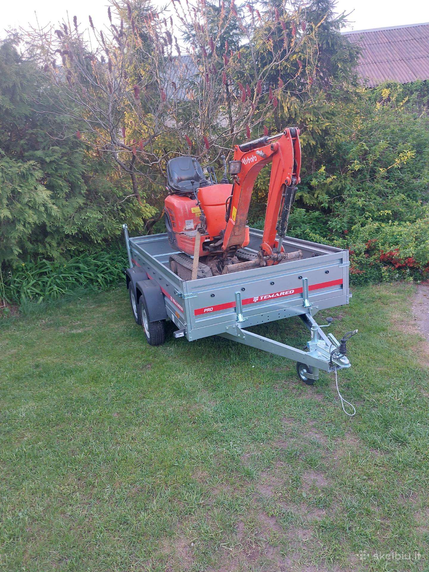 Miniekskavatoriaus 1t nuoma, bobcat nuoma