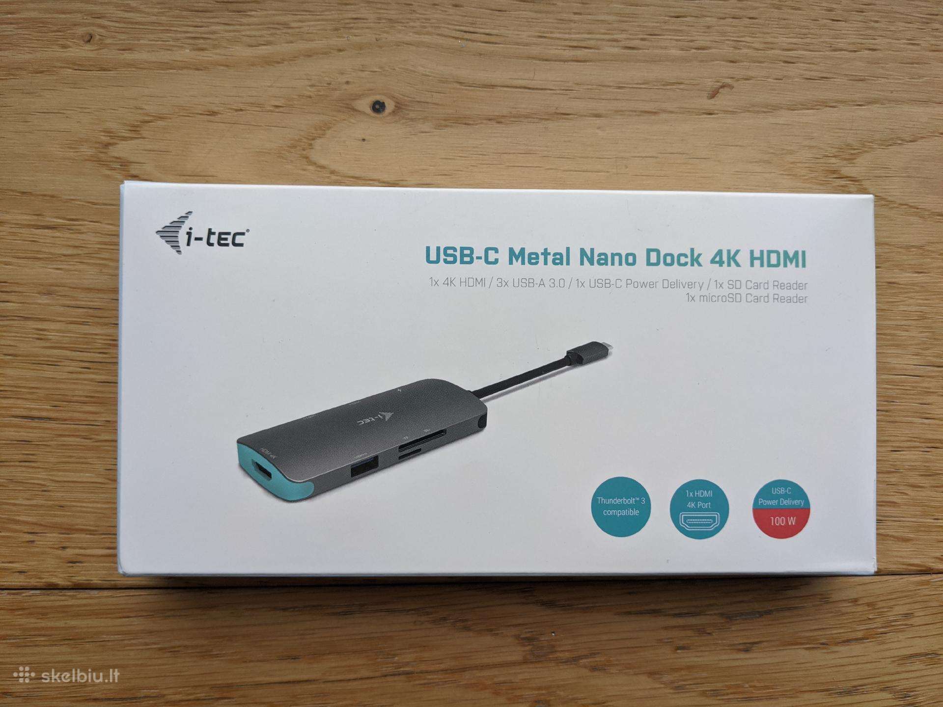 i-tec USB-C Metal Nano Dock 4K HDMI VGA + Power Delivery 100W