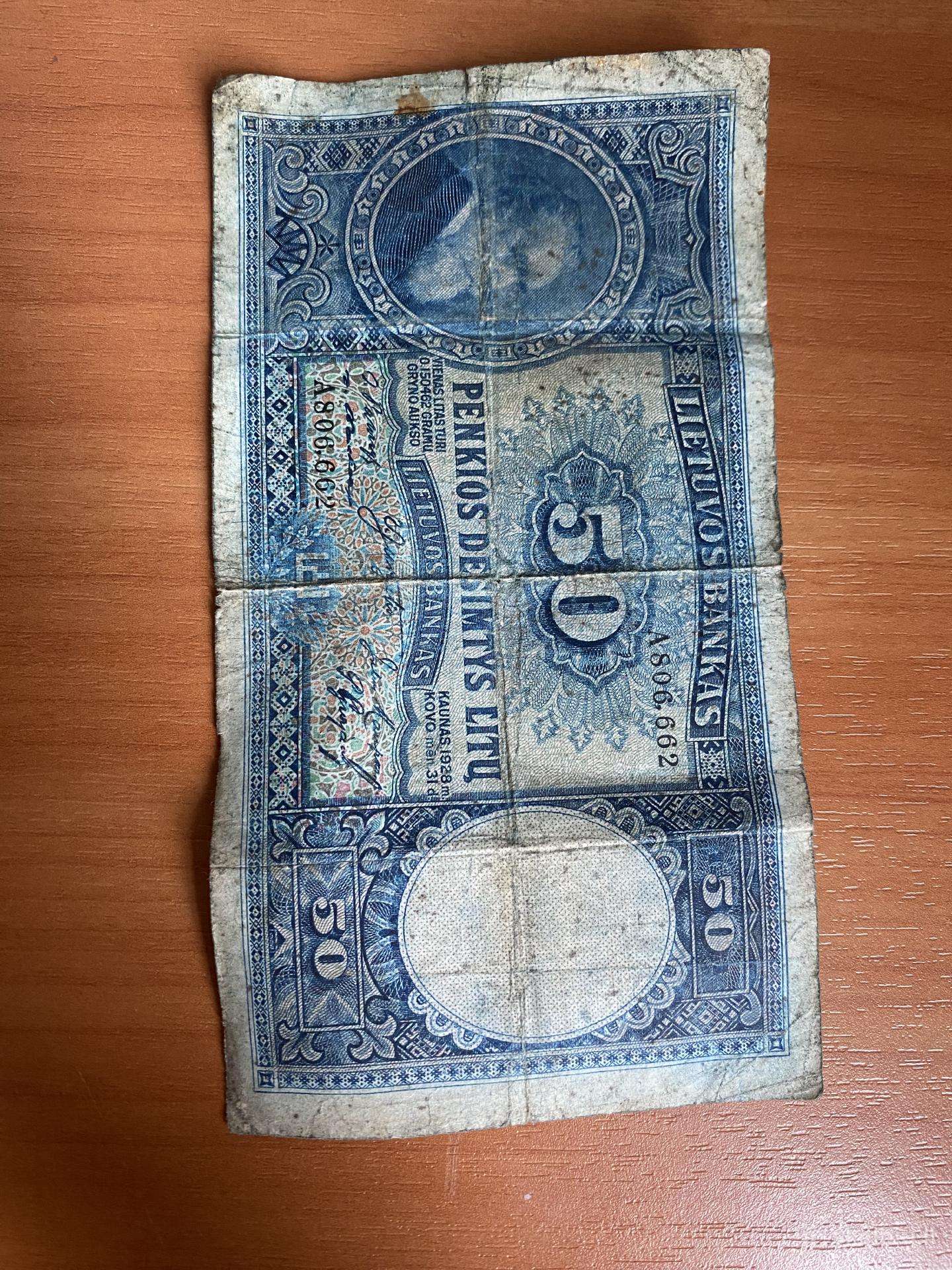 50 litų 1928 metų