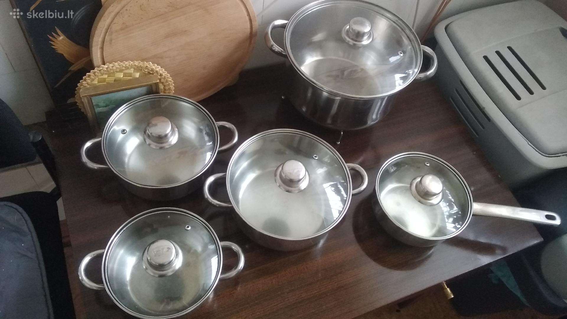 Parduodu 5 puodu rinkini. Kaina: 65eur