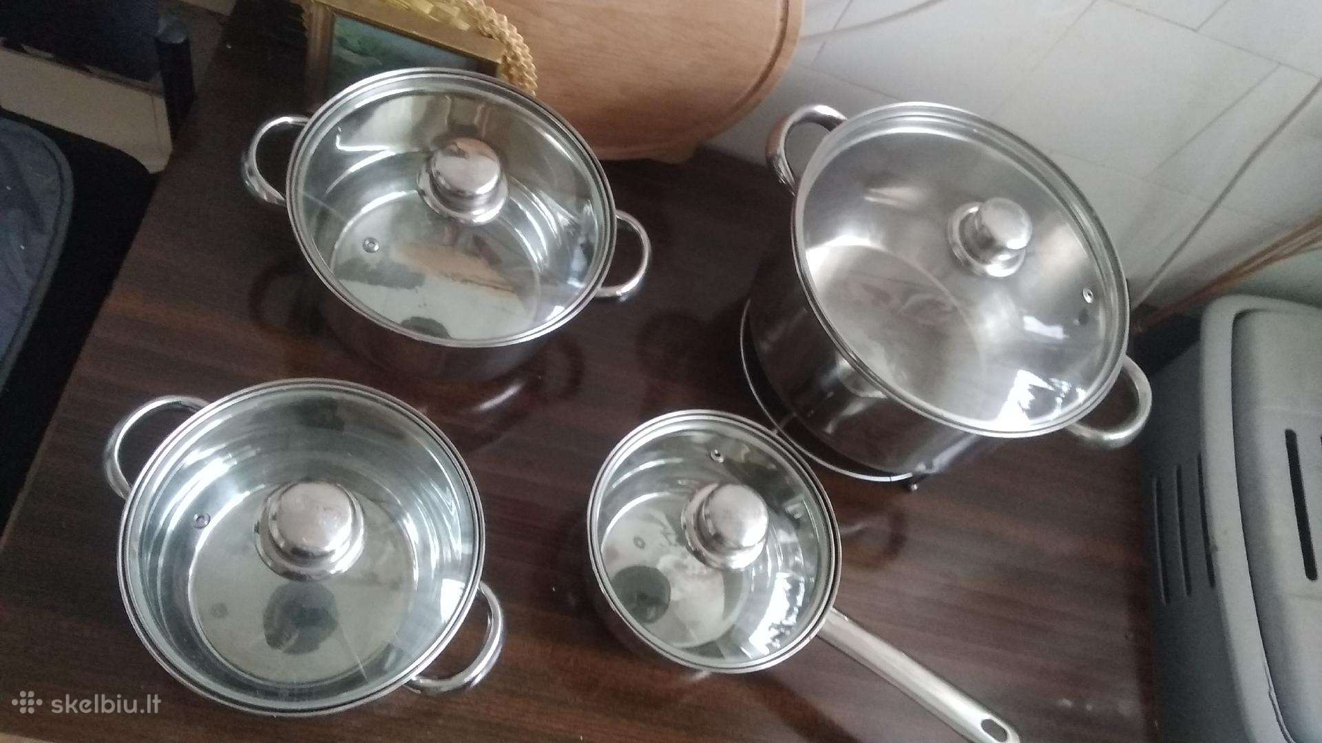 Parduodu 4 puodu rinkini. Kaina: 55eur