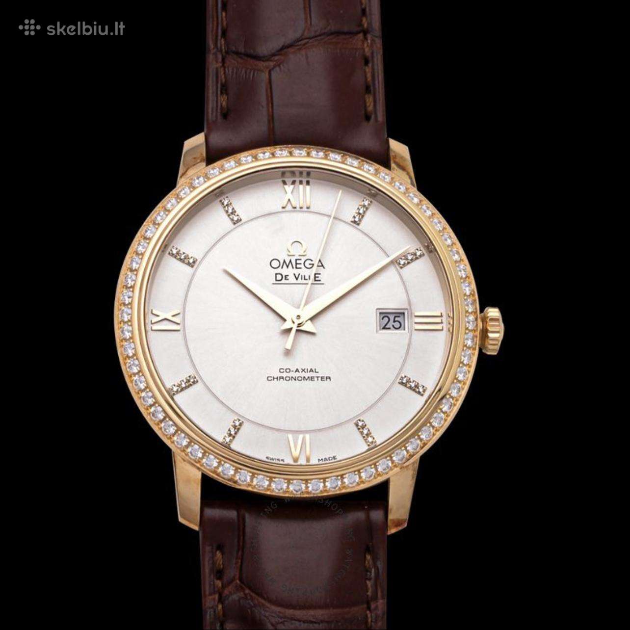 Omega De Ville Automatic Silver Dial 18kt Gold
