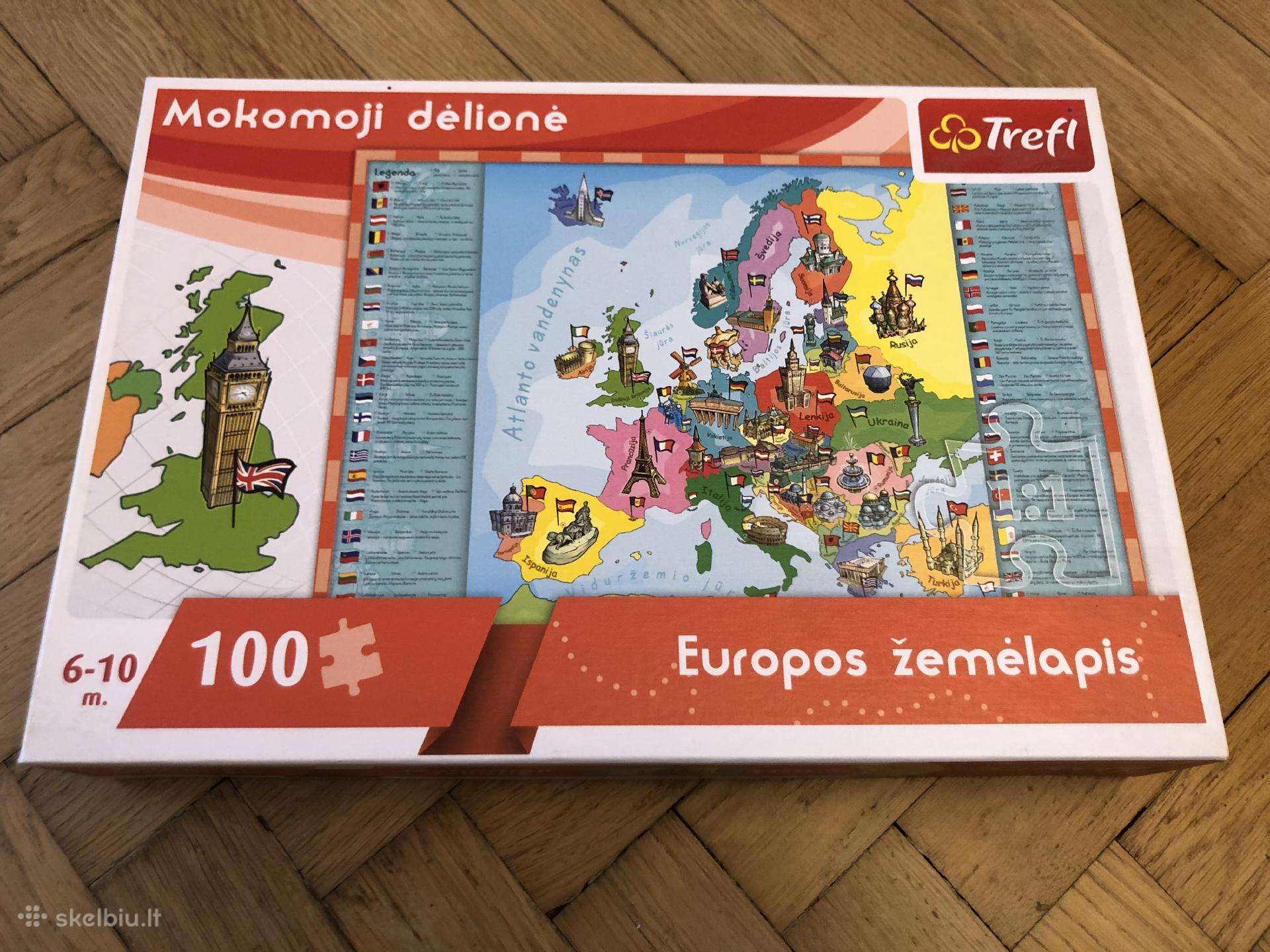 Europos žemėlapio pūzlė