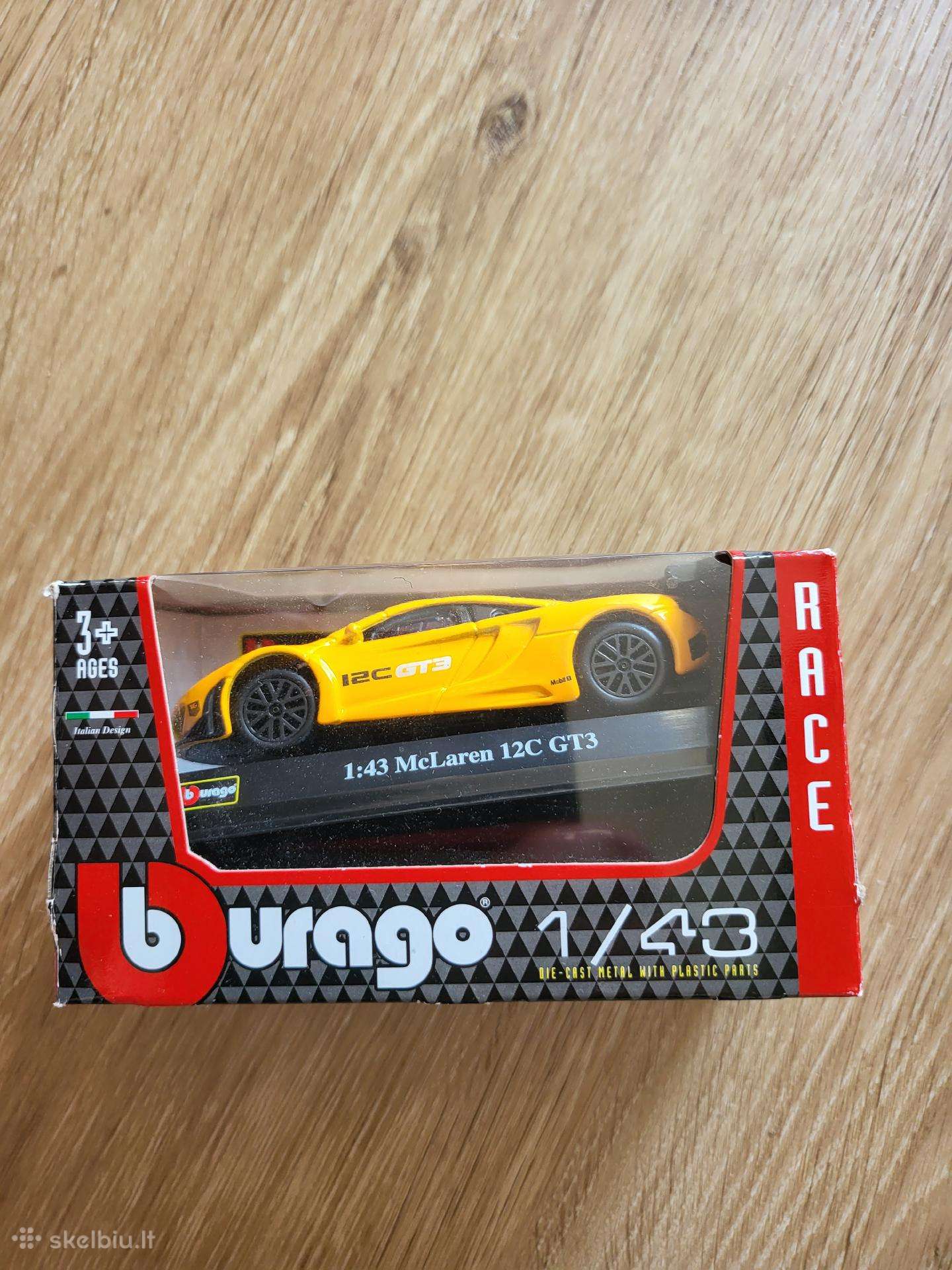 Burago Mclaren 12c Gt3 1:43 modeliukas