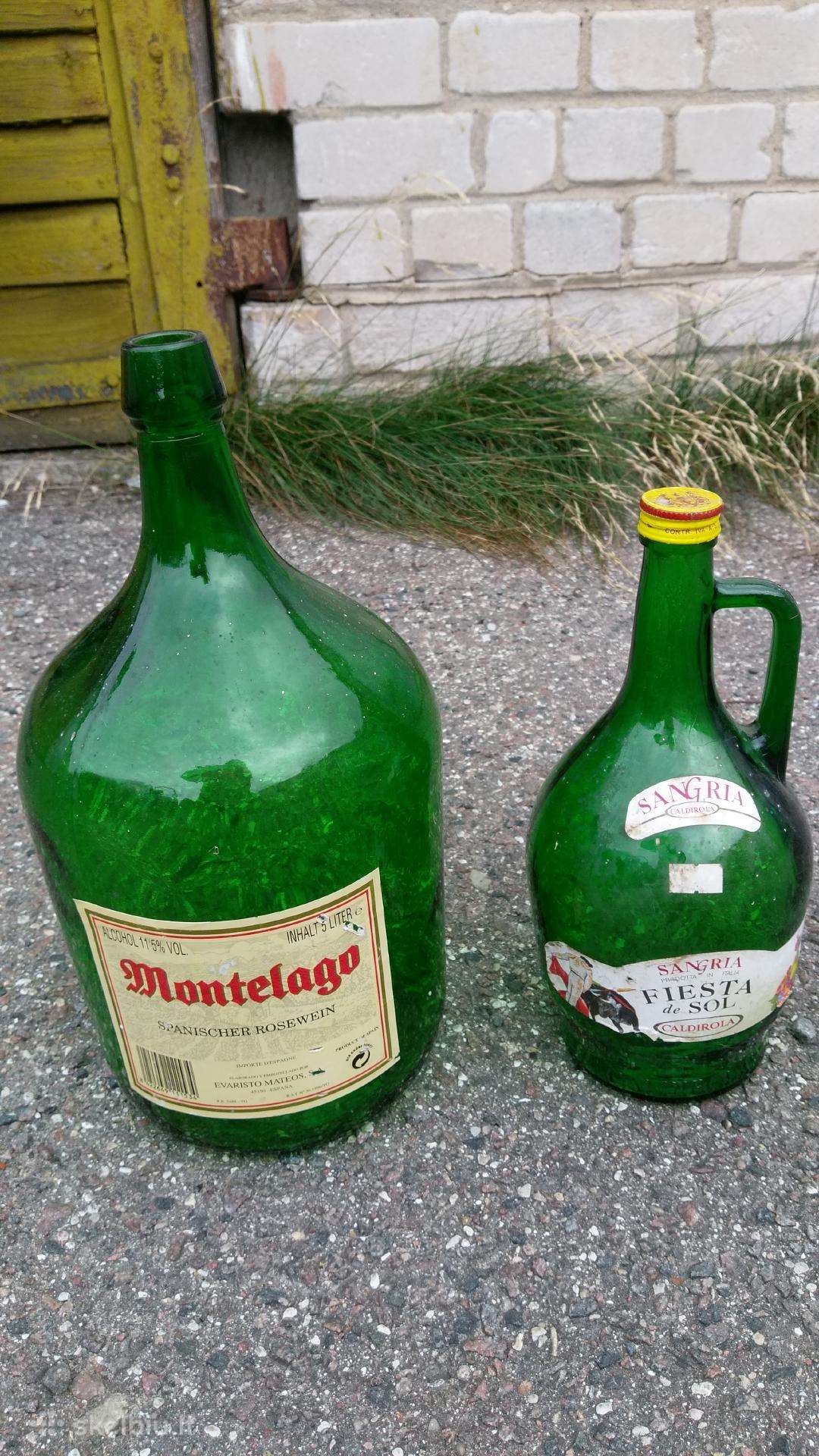 Buteliai 5l.ir 1.5l. 10e. uz abu.
