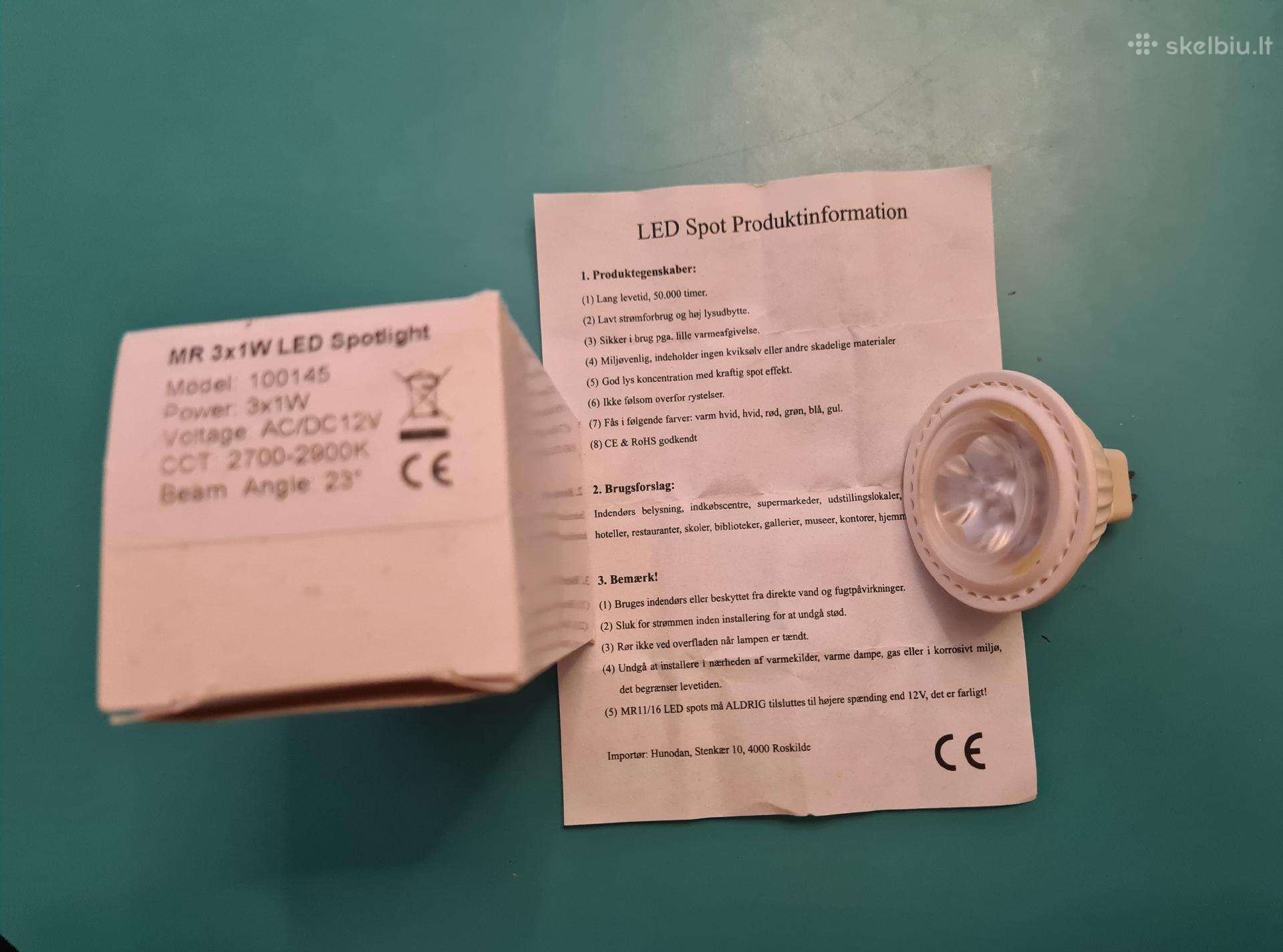 Mr16 Gu5.3 12v 3x1w LED