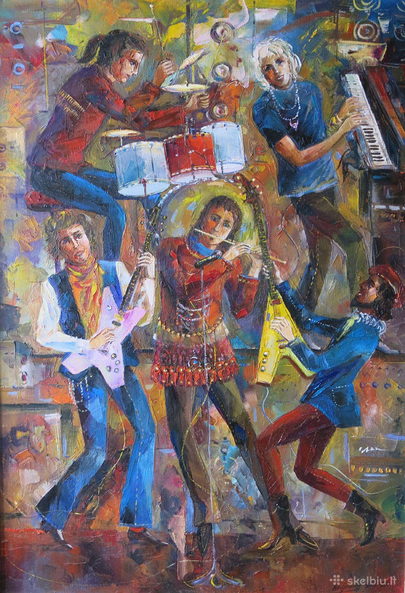 Paveikslas "Roko kompozicija". Drobė-aliejus.