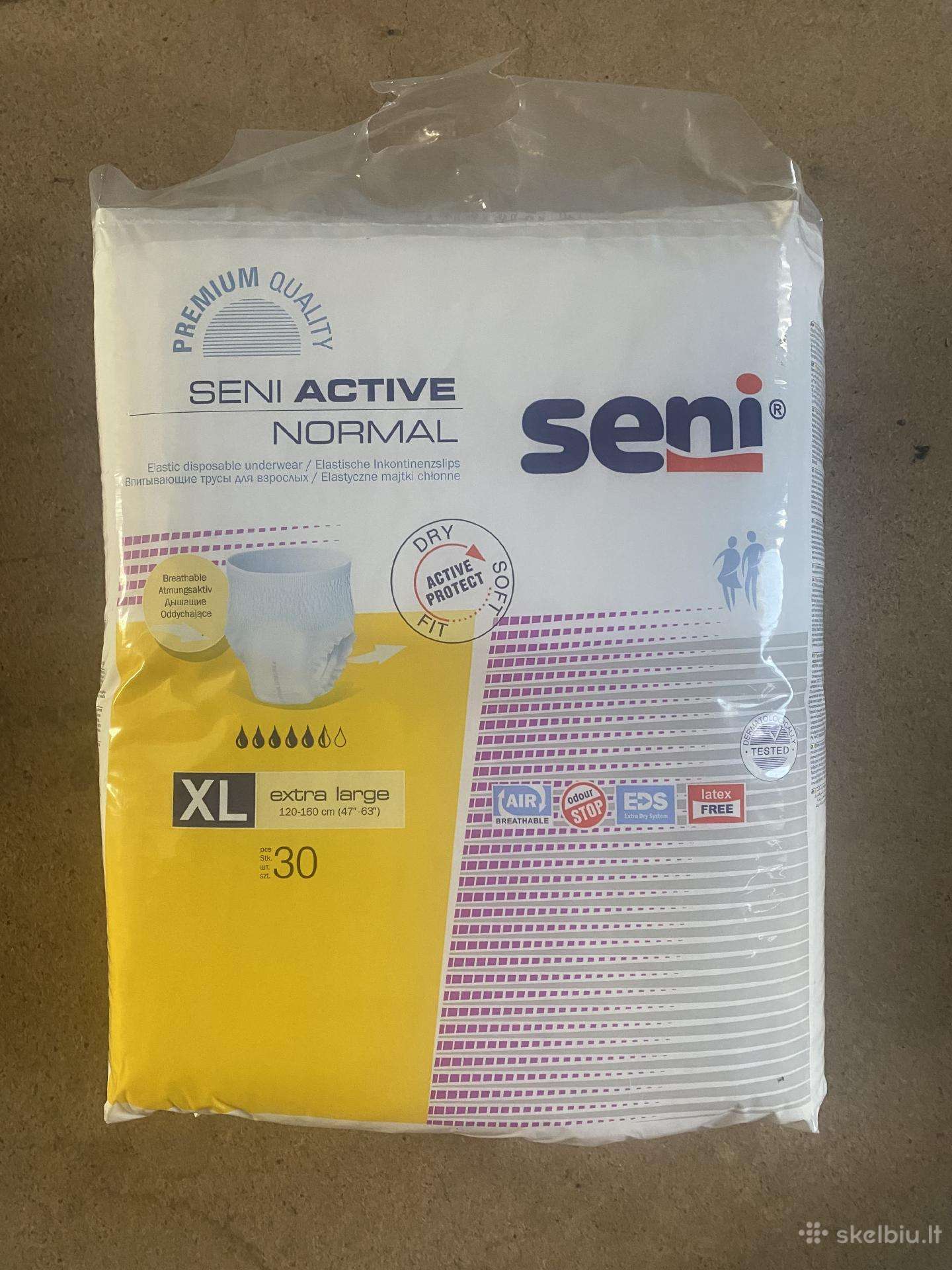 Seni Active normal XL Sauskelnės Suaugusiems