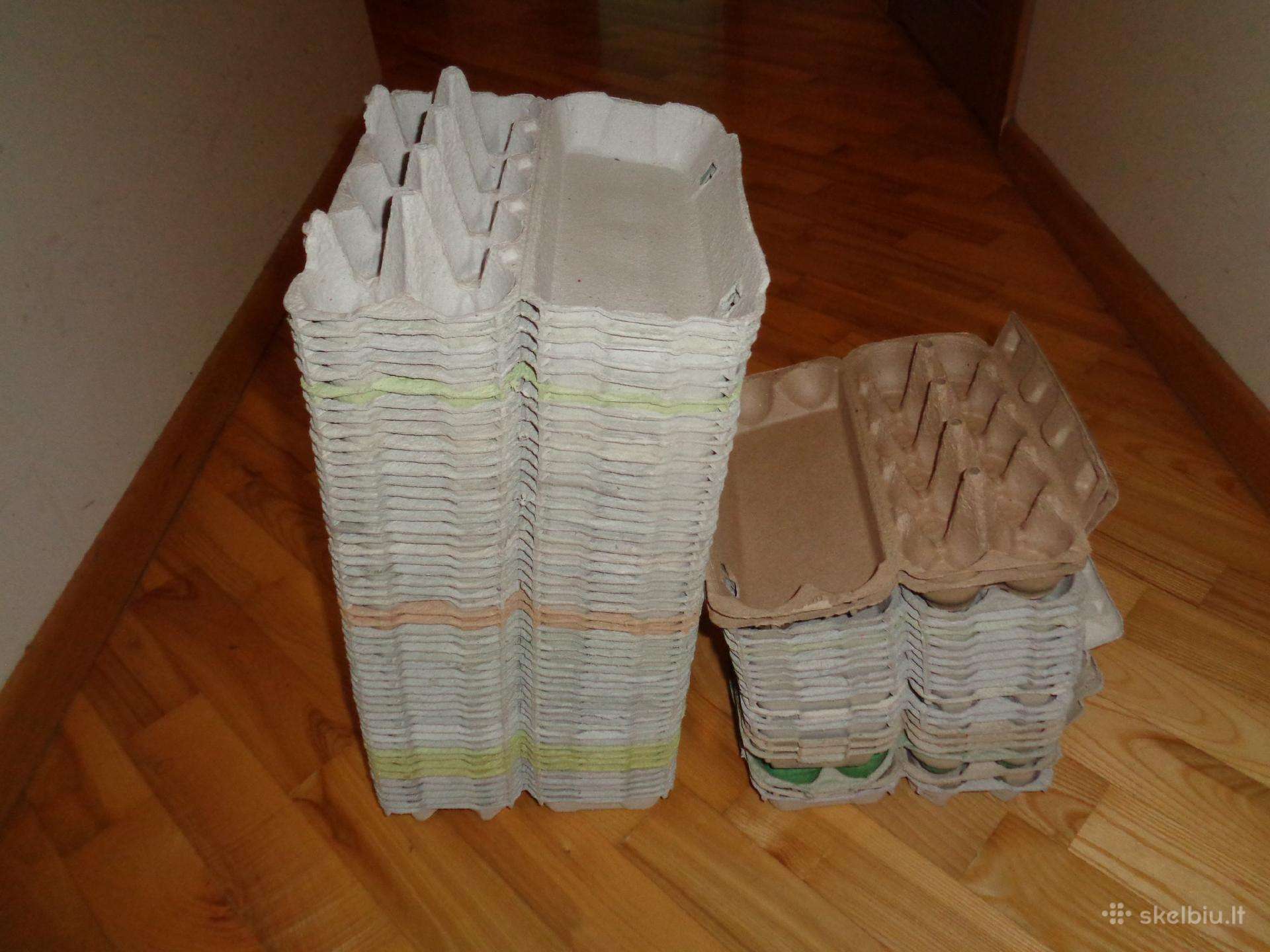 Kiaušinių dėklai iš plaušienos