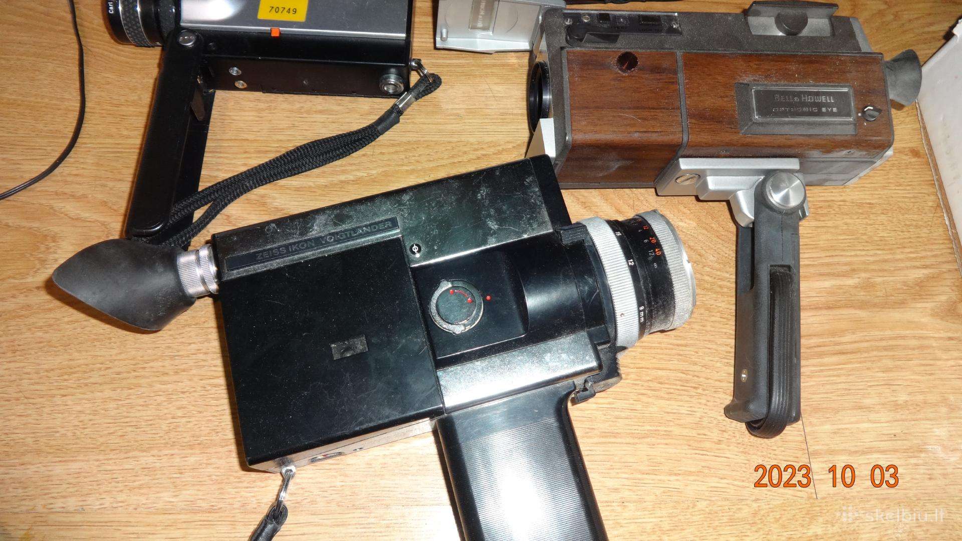 8 mm Kino kameros Carl zeiss ir Bell Howell