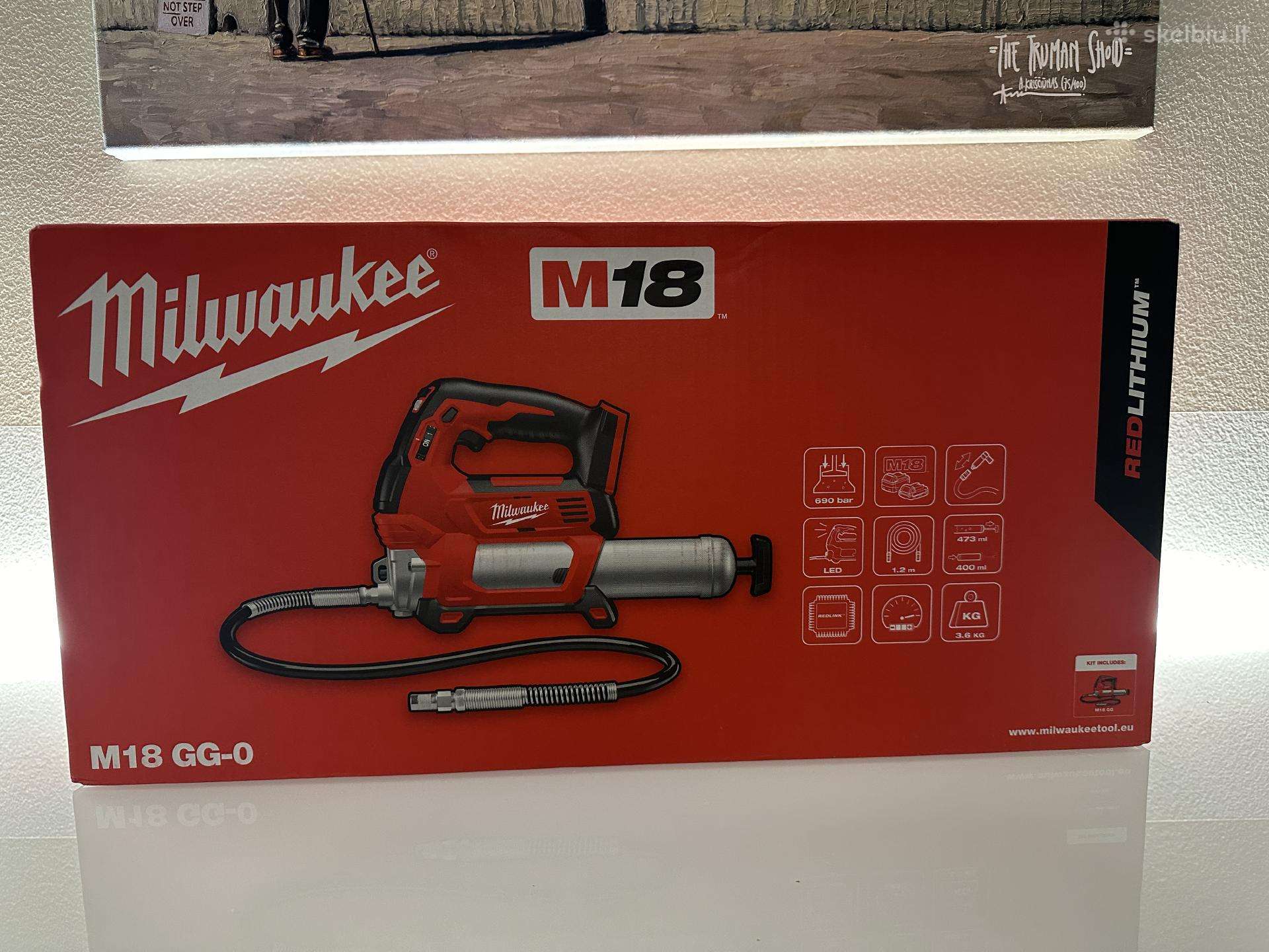 Milwaukee M18 Gg tepalo švirkštas, presas