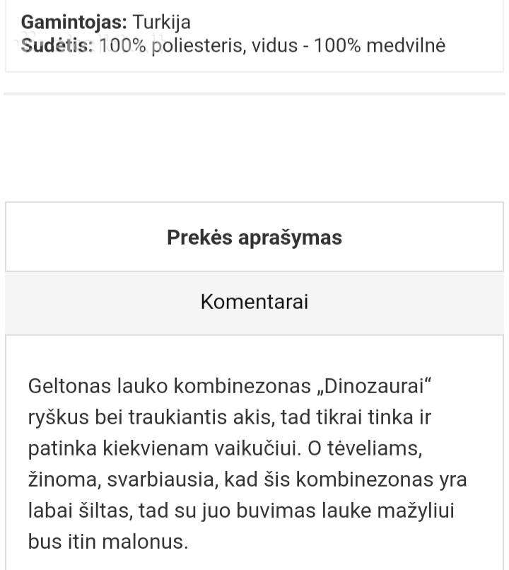 Kombinezonas kūdikiui