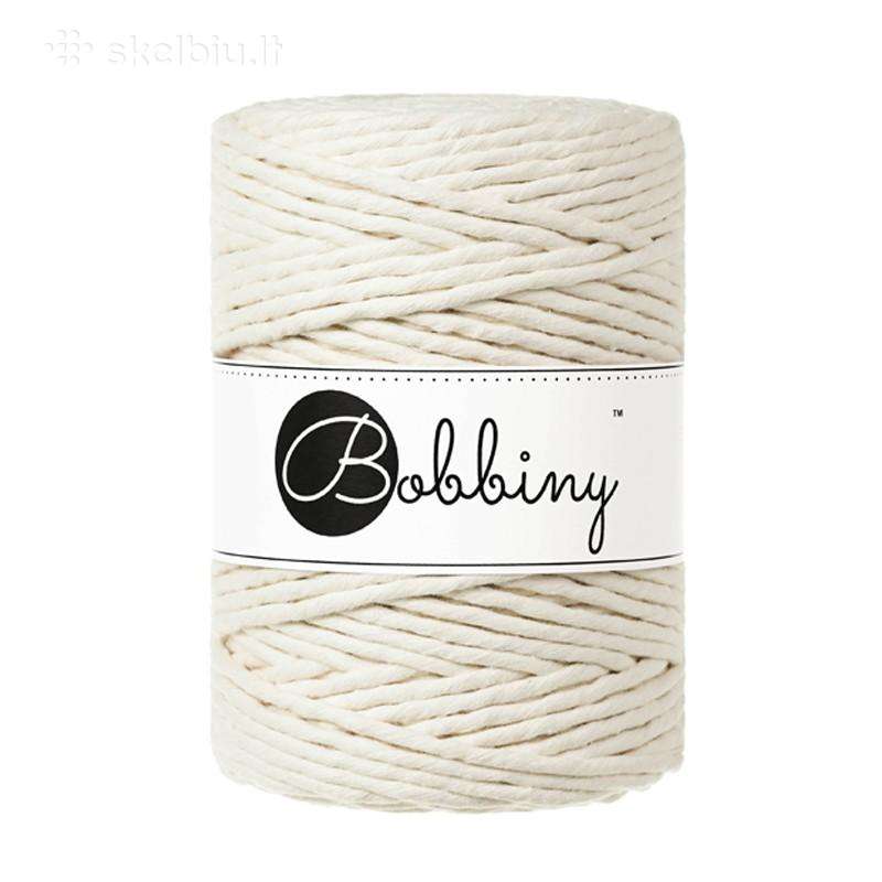 Bobbiny medvilninės macrame virvės 5 mm /100 m