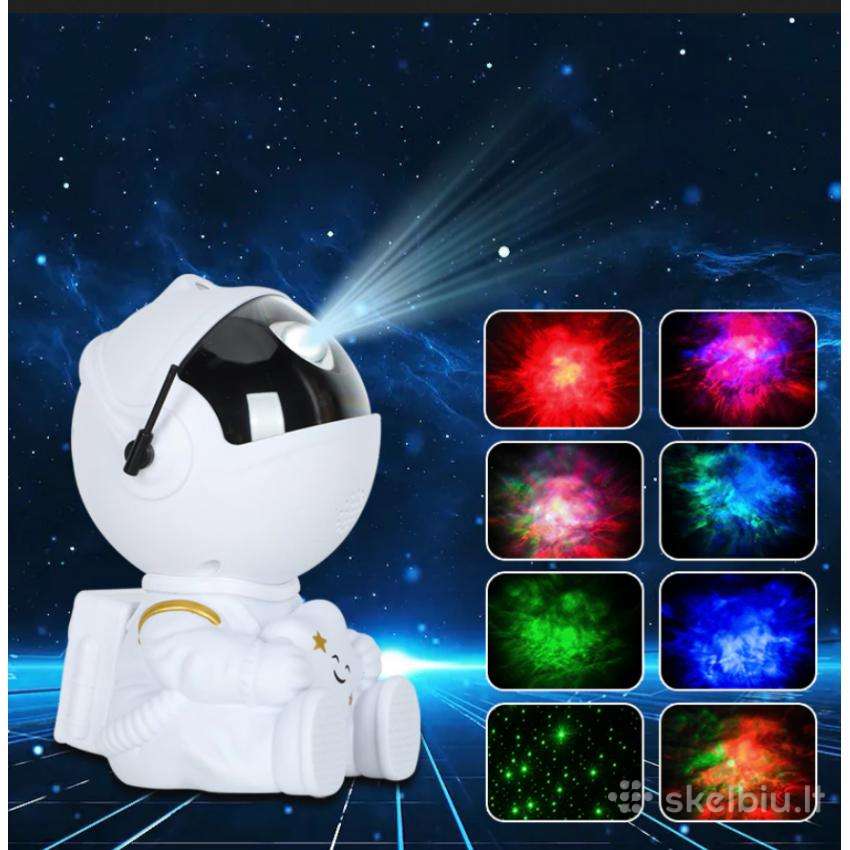 LED 3D šviesos efektų projektorius Astronautas
