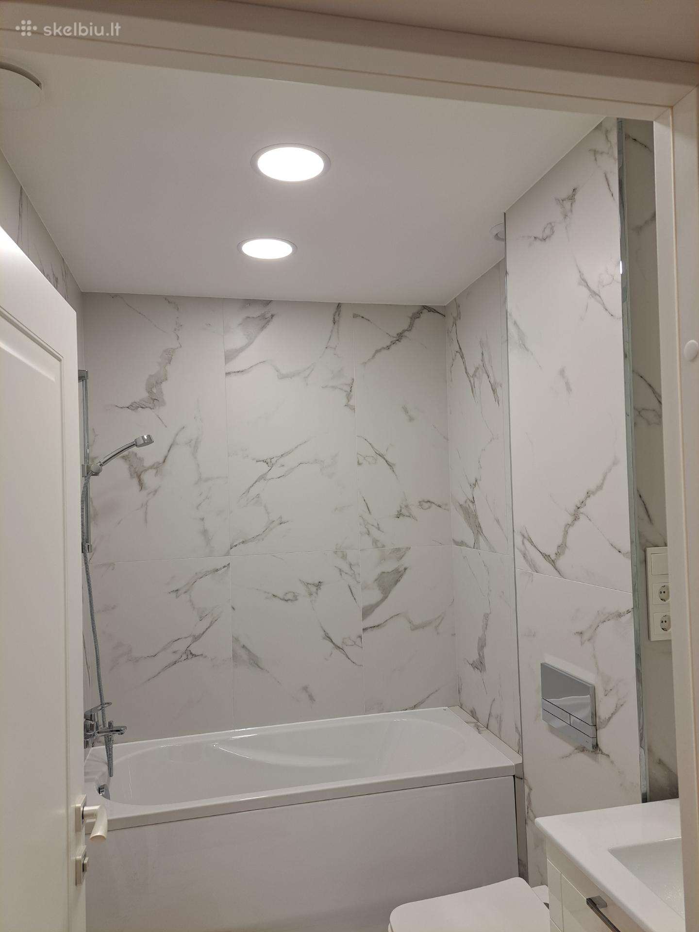 Plytelių klijavimas Vilniuje – vonia, WC, virtuvė