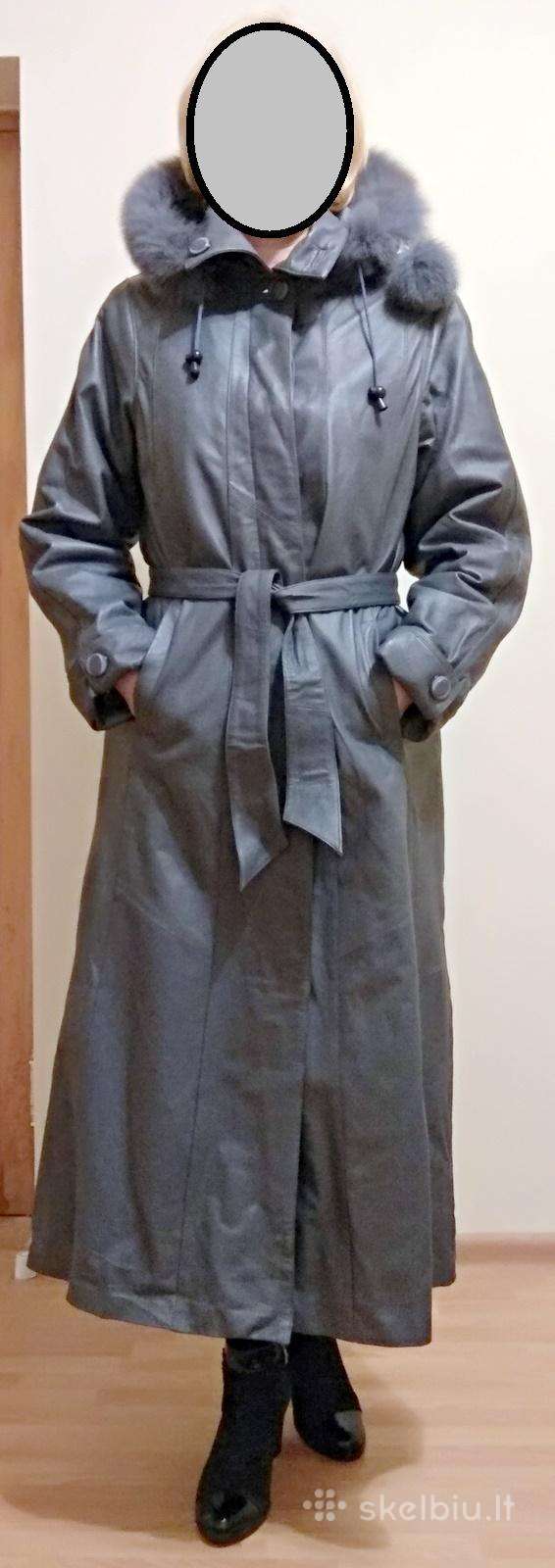 Moteriškas odinis paltas
