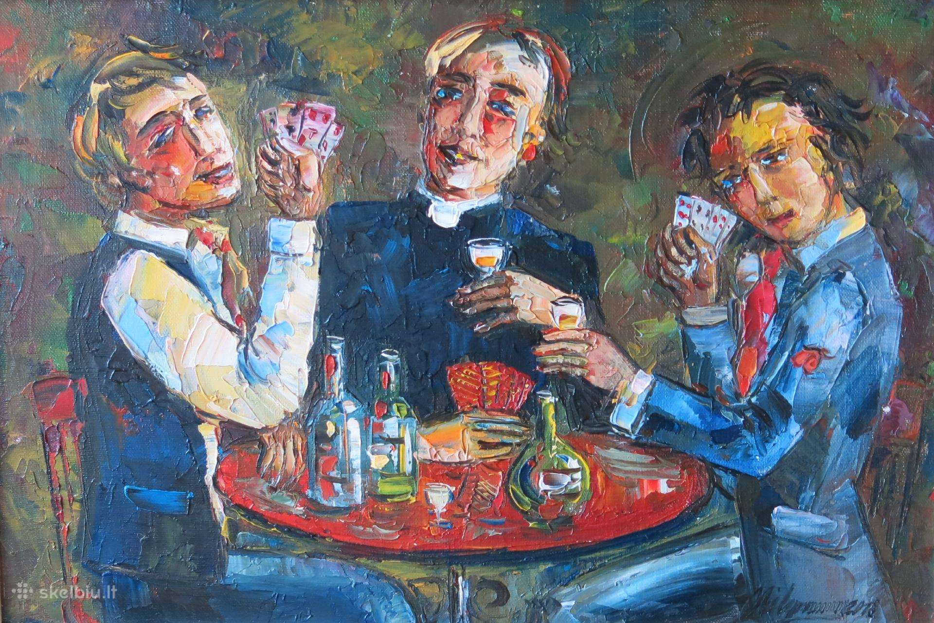 Paveikslas "Lošėjai". Drobė-aliejus.