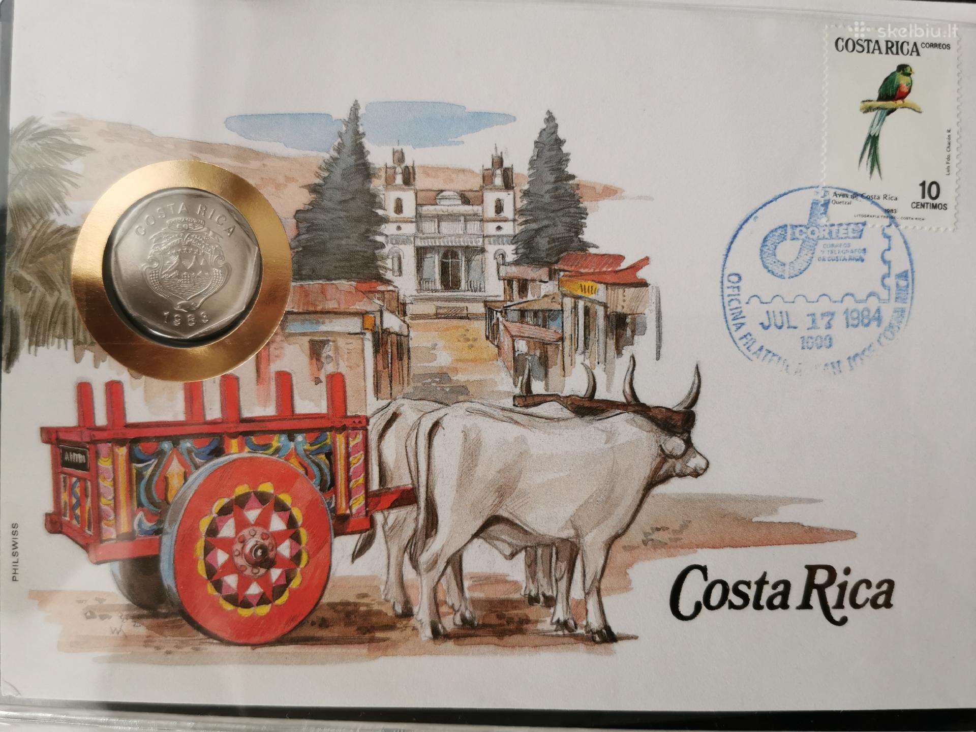 Costa Rica 1983 5 colones numizmatiniame voke Pnc