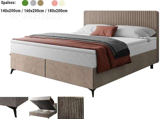 Lova “vave 140/160/180x200cm su patalynės dėže +