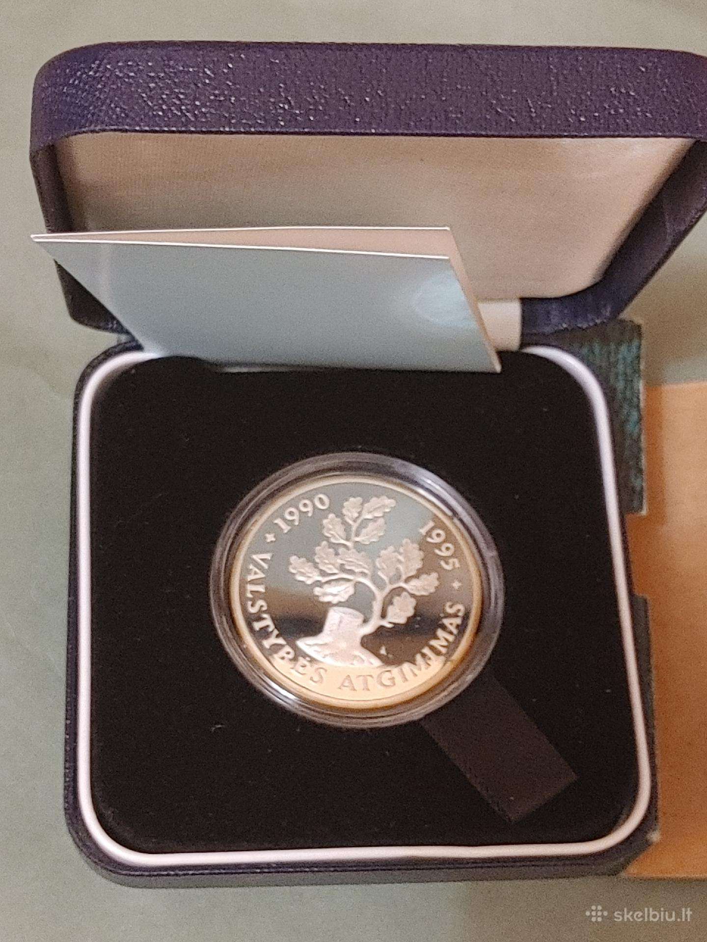 50 litų moneta - Valstybės atgimimas 1990-1995