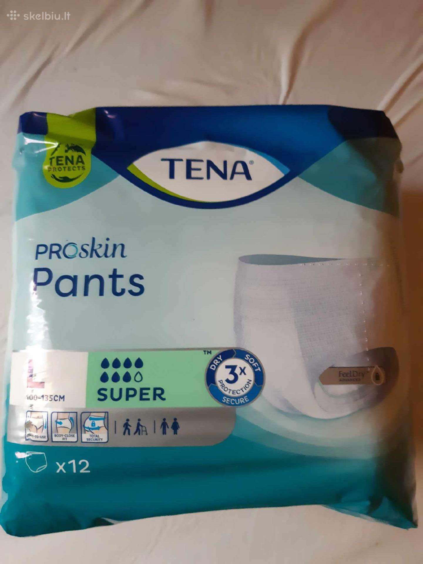 Sauskelnės kelnaitės Tena Super L, 12 vnt.