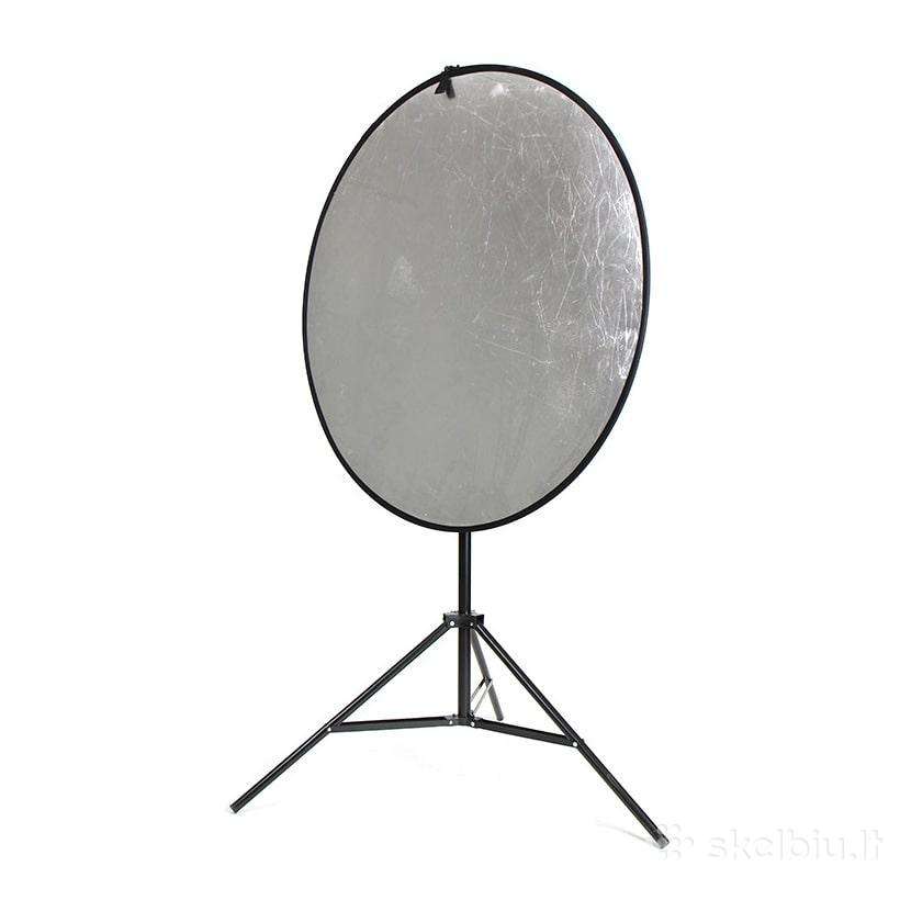 Reflektoriaus laikiklis su reguliuojamu aukščiu
