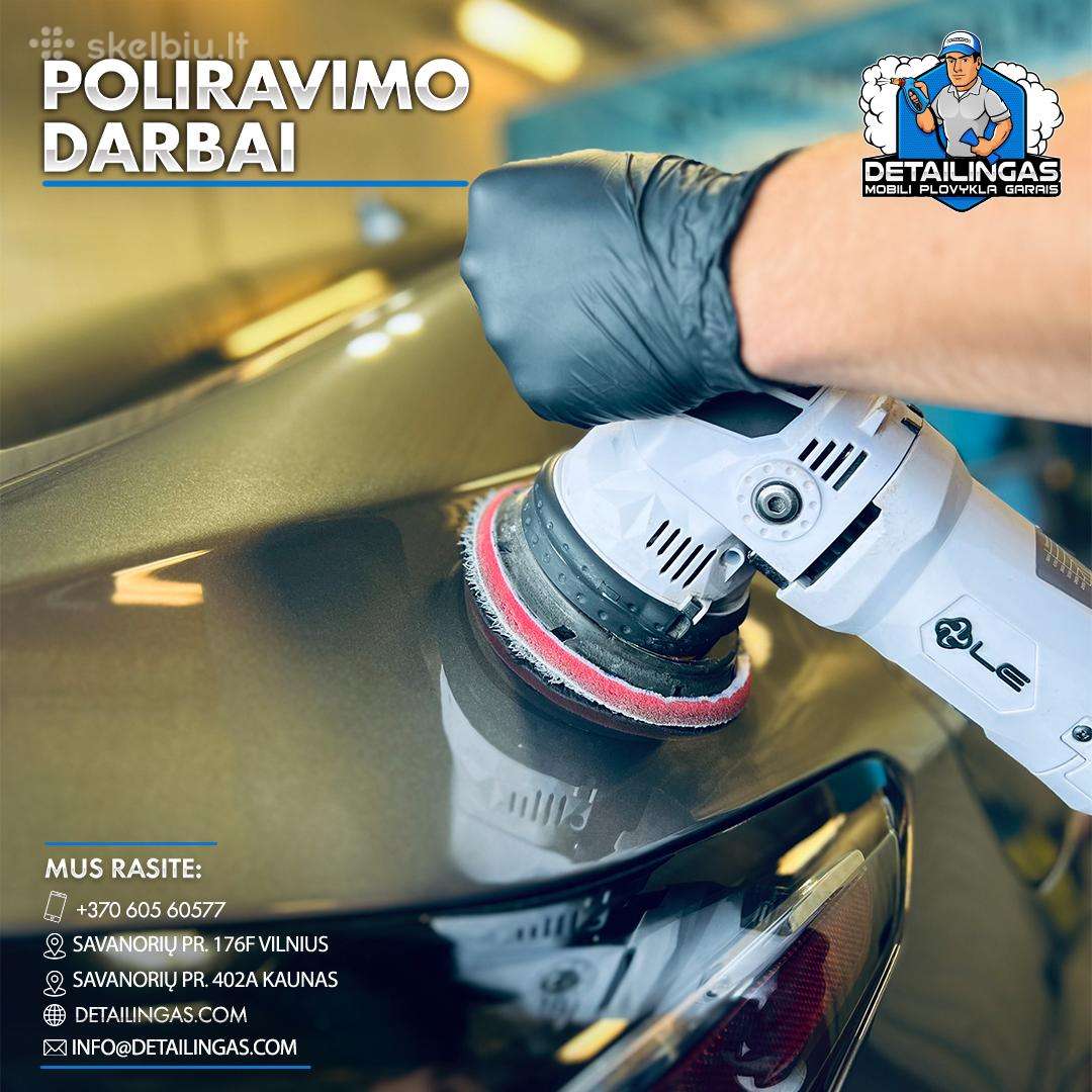 Poliravimas / Cheminis salono valymas / Nano danga