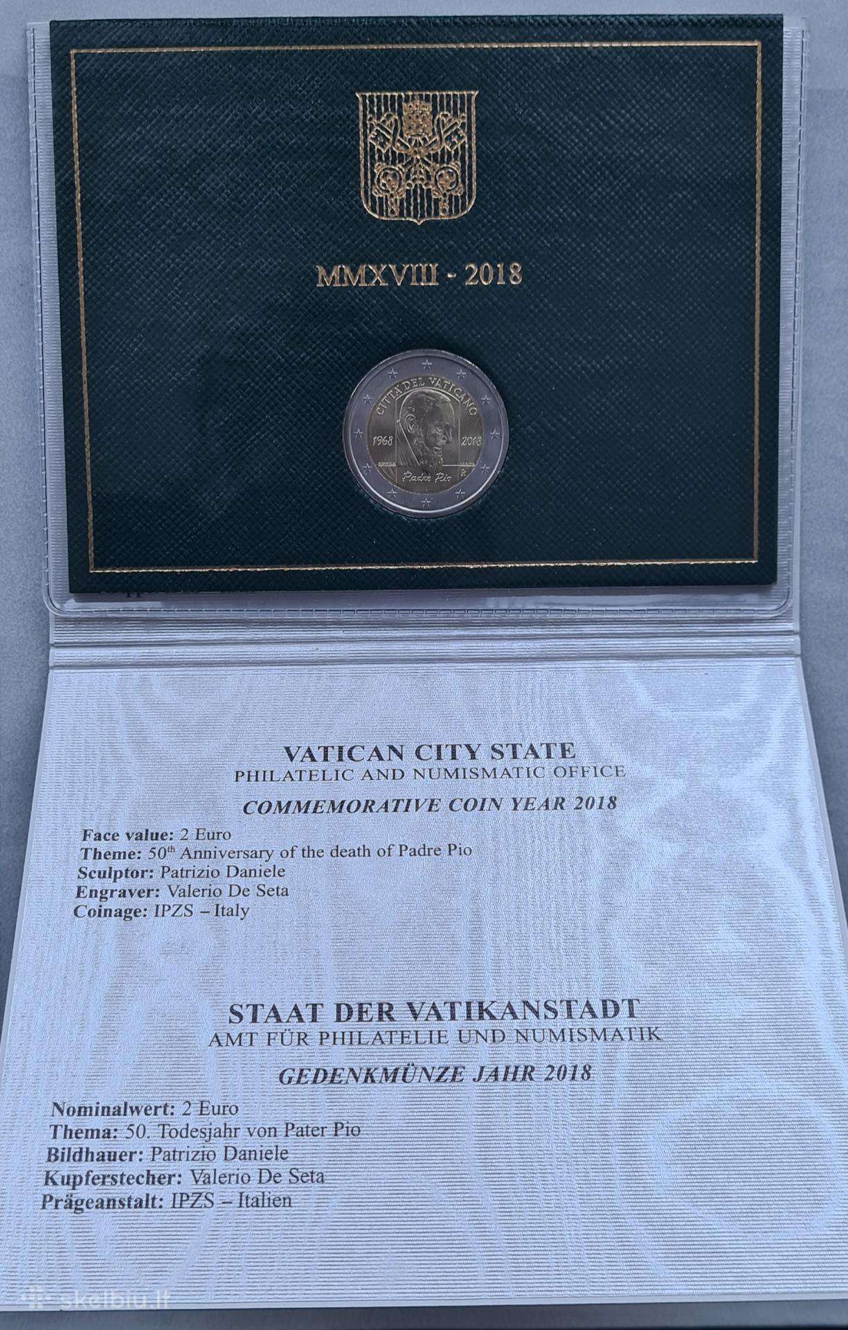 Vatikano proginė 2018m. Moneta
