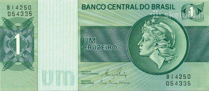 Brazil 1 cruzeiro 1980. Unc. P-191ac