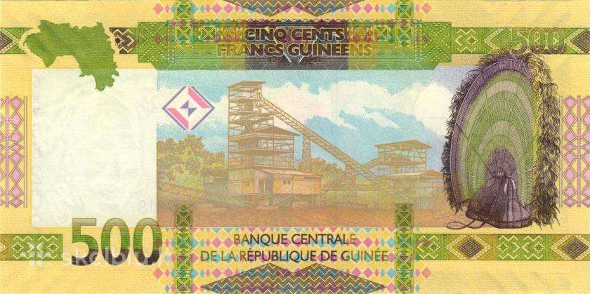 Guinea 500 guinean francs 2018. Unc. P-w52