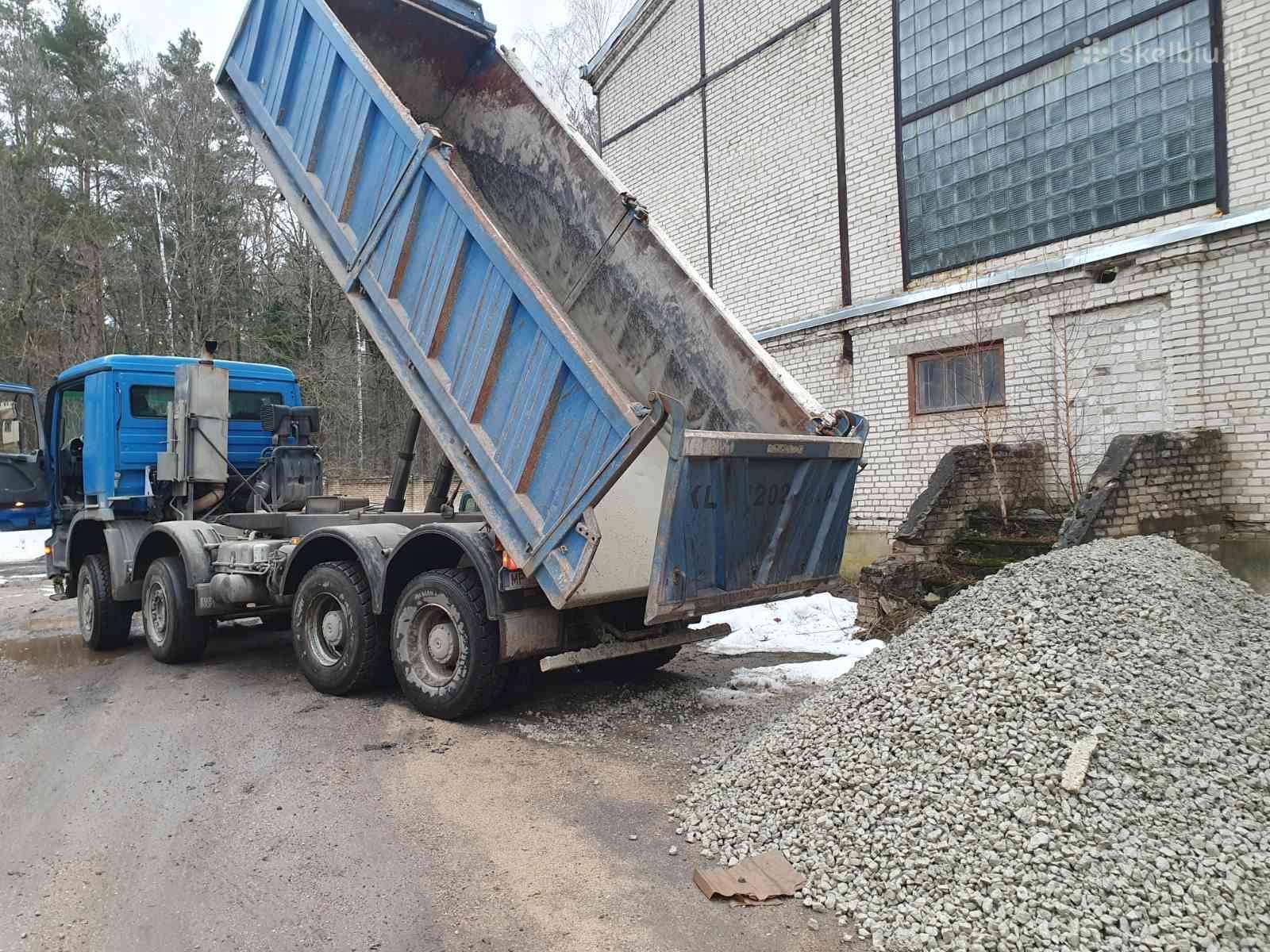 Žvyras,skalda,juodžemis, smėlis