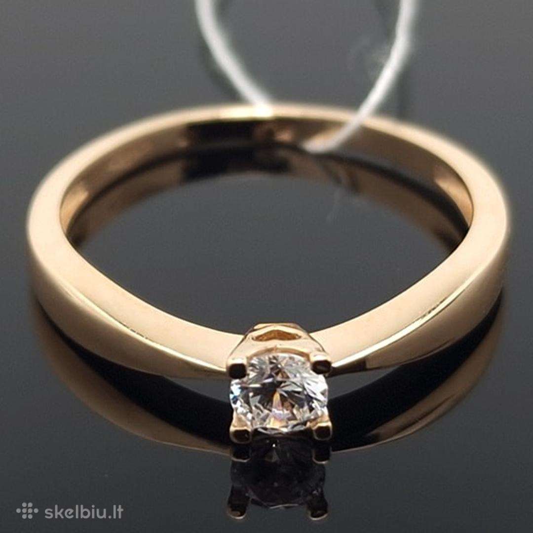 Auksiniai žiedai su cirkoniaias