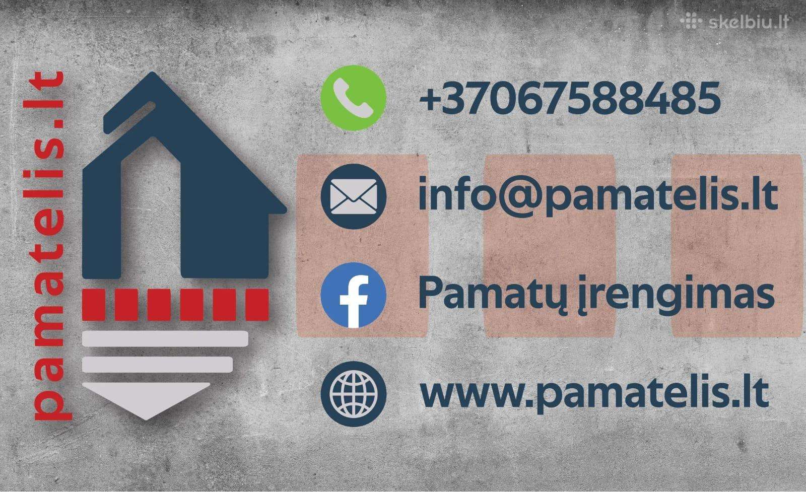 Pamatų įrengimas. Cfa poliu grezimas